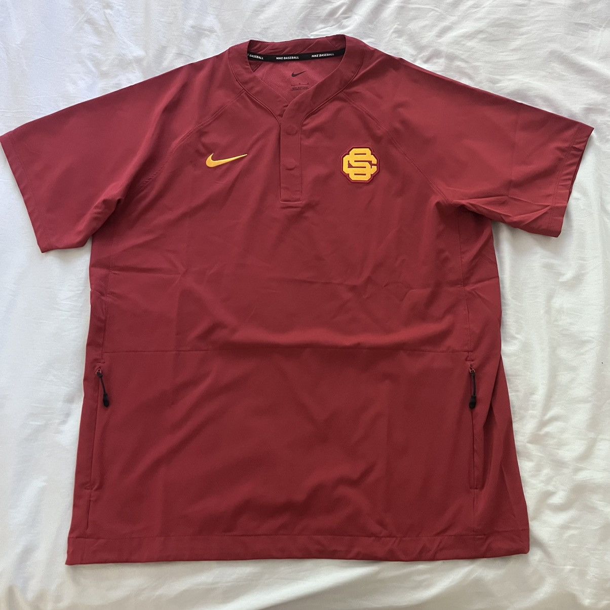 Nike Nike USC Trojans Baseball Team Issued Batting Cage Jacket Size US L / EU 52-54 / 3 - 1 Thumbnail