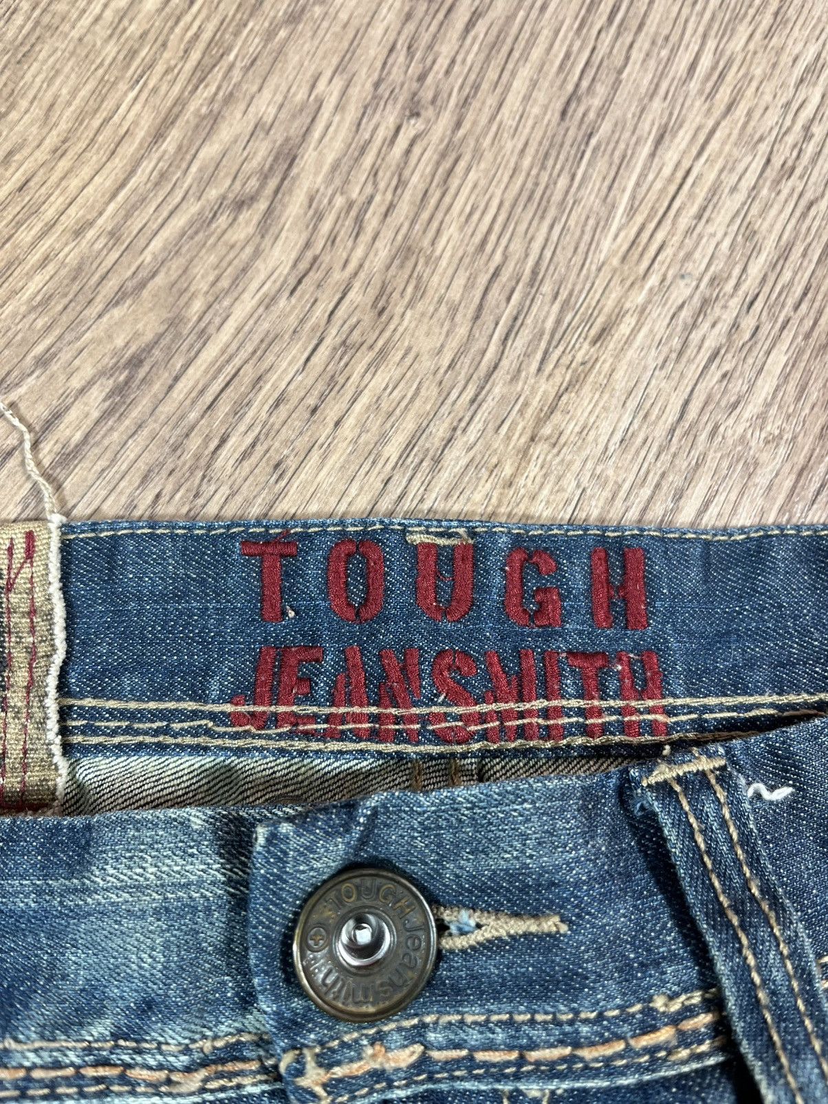 Japanese Brand Tough Vintage Distressed Denim Pants Jeans Size US 32 / EU 48 - 12 Thumbnail