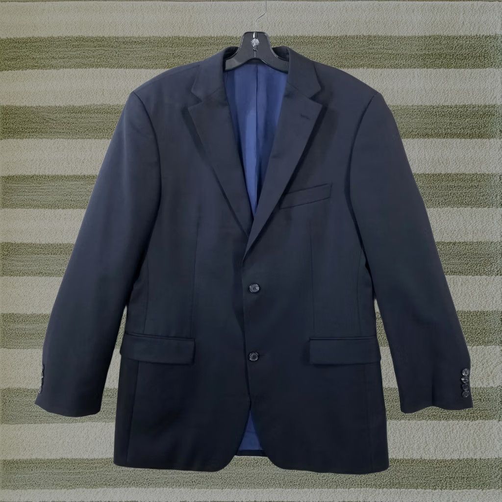 Hugo Boss Blazer Mens 42l Black 100% Virgin Wool Suit Jacket Paolini Movio, Men's (Size 42r)