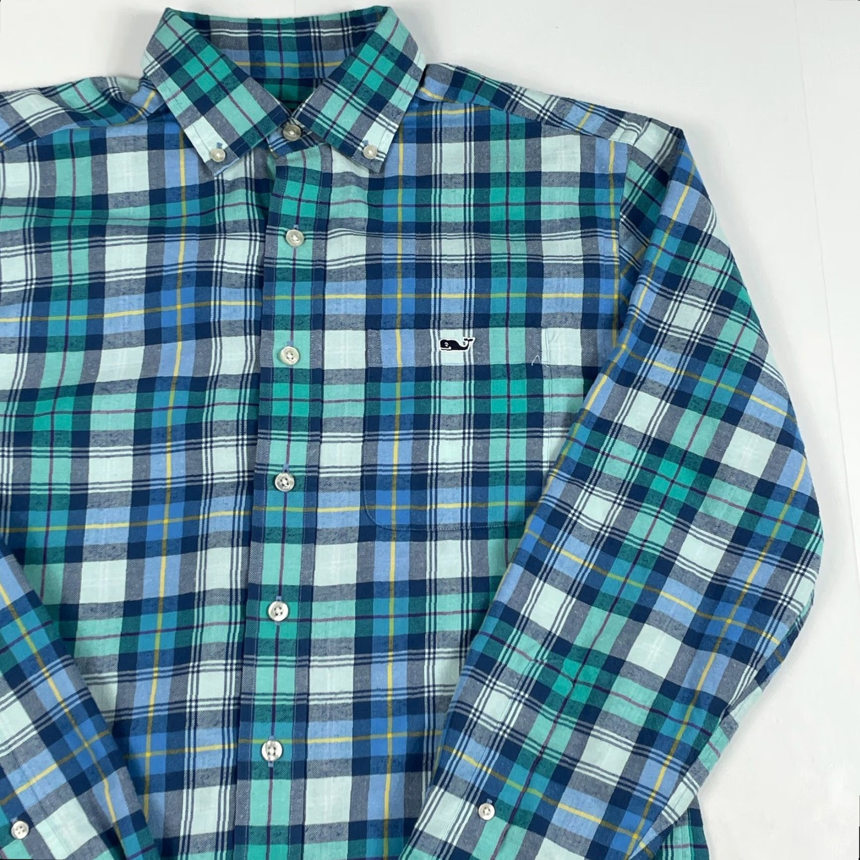 Vineyard Vines Vineyard Vines Shirt Mens Small Blue Tucker Flannel Performance Button-Down Shirt Size US S / EU 44-46 / 1 - 3 Thumbnail