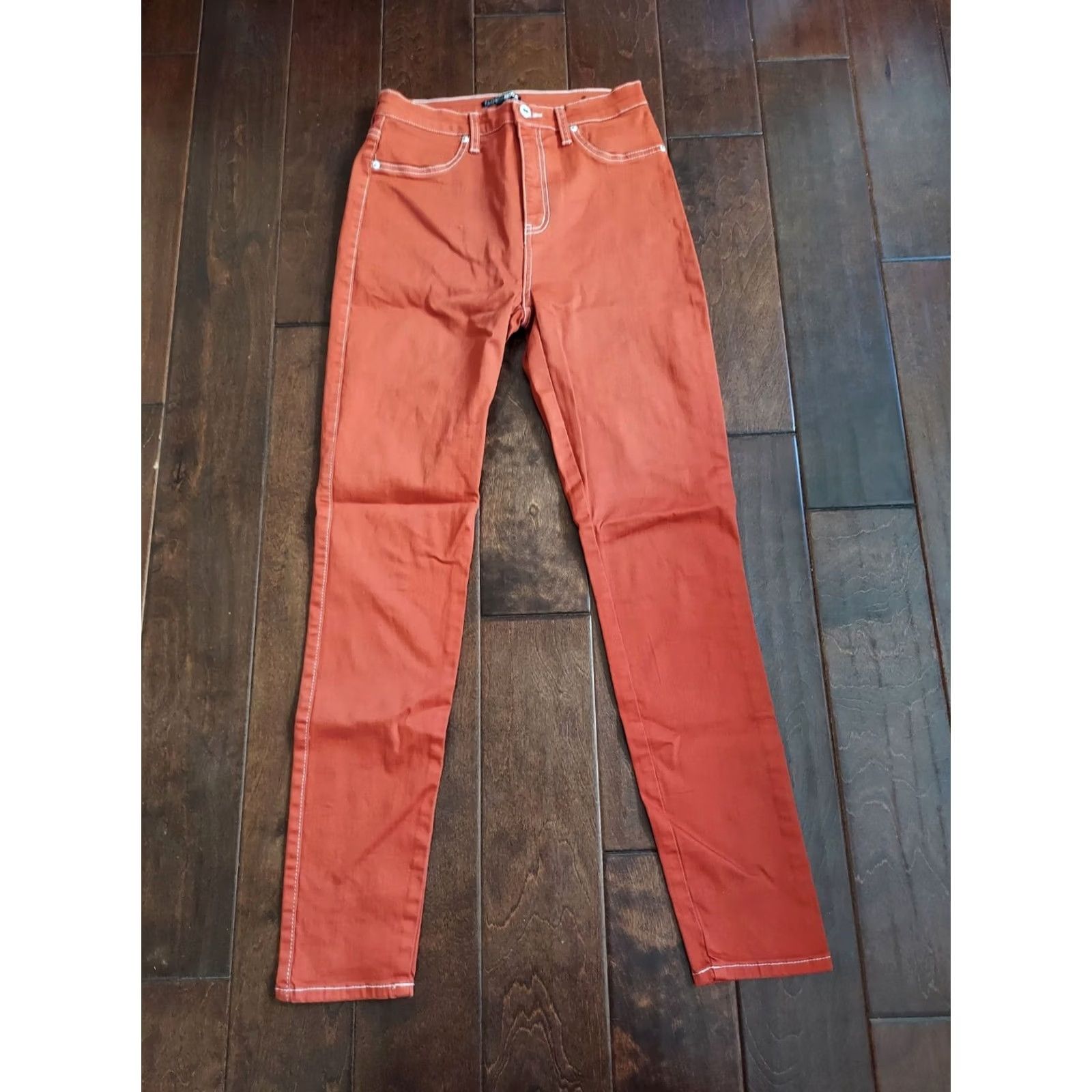 Fashion Nova Fashion Nova Women's Jeans - Skinny - Orange - Size 7/28 - High Rise - 28in Inseam - Juniors Type: Jeans Size 28" / US 6 / IT 42 - 2 Thumbnail