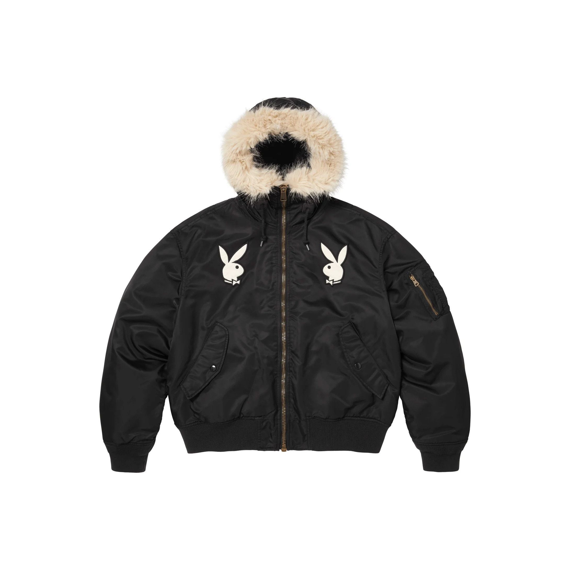 Supreme Supreme x Playboy Hooded MA-1 Jacket Size S Size US S / EU 44-46 / 1 - 1 Thumbnail