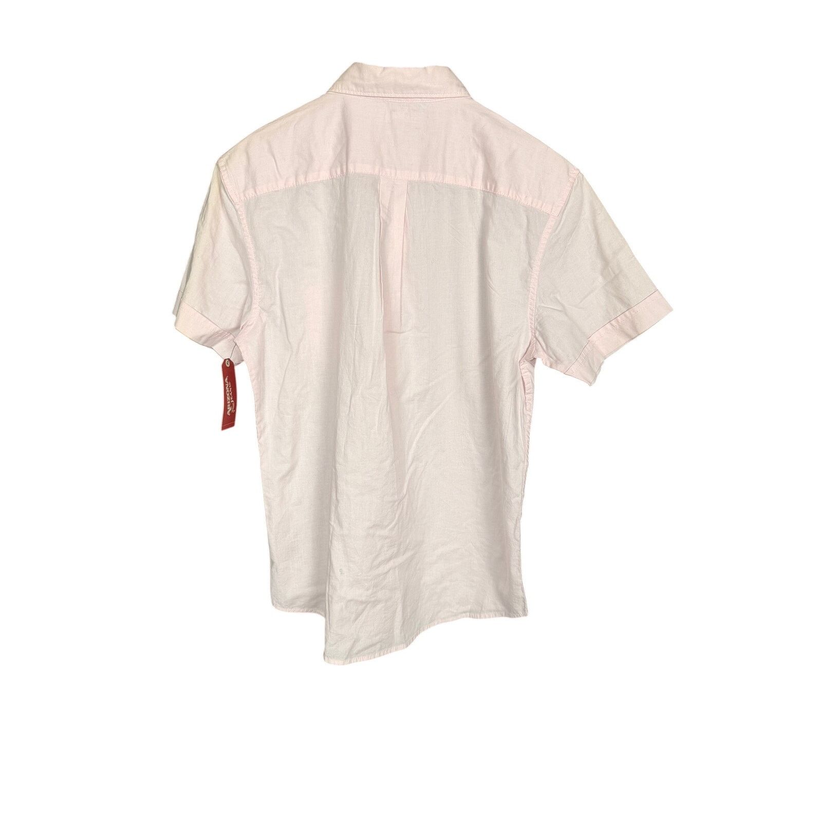 Arizona Jean Co. Arizona Barely Pink Short Sleeve Button Up Shirt Size M NWT Size US M / EU 48-50 / 2 - 2 Thumbnail