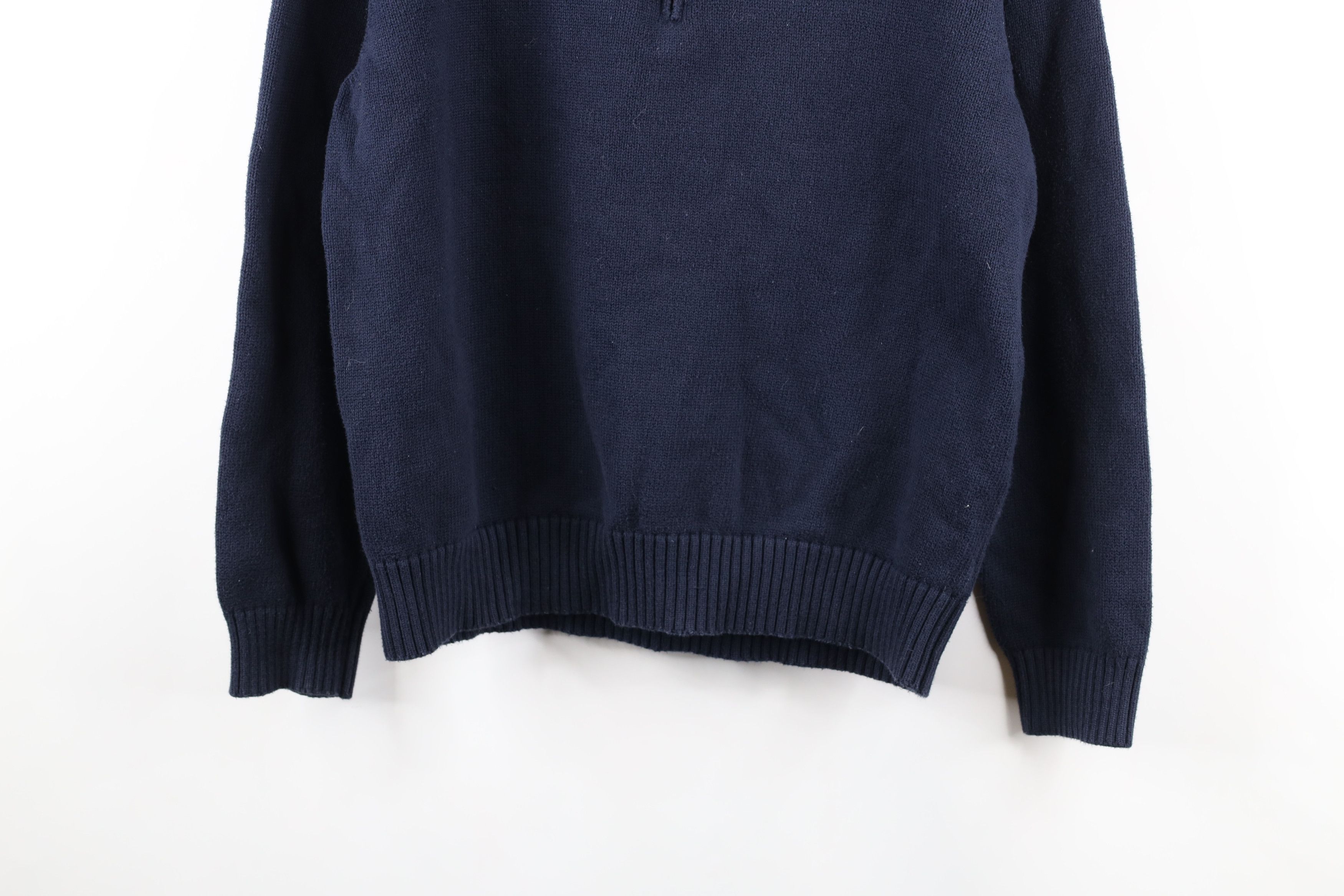 Ralph Lauren × Vintage Vintage Ralph Lauren Knit Half Zip Pullover Sweater Blue Size US XL / EU 56 / 4 - 3 Thumbnail