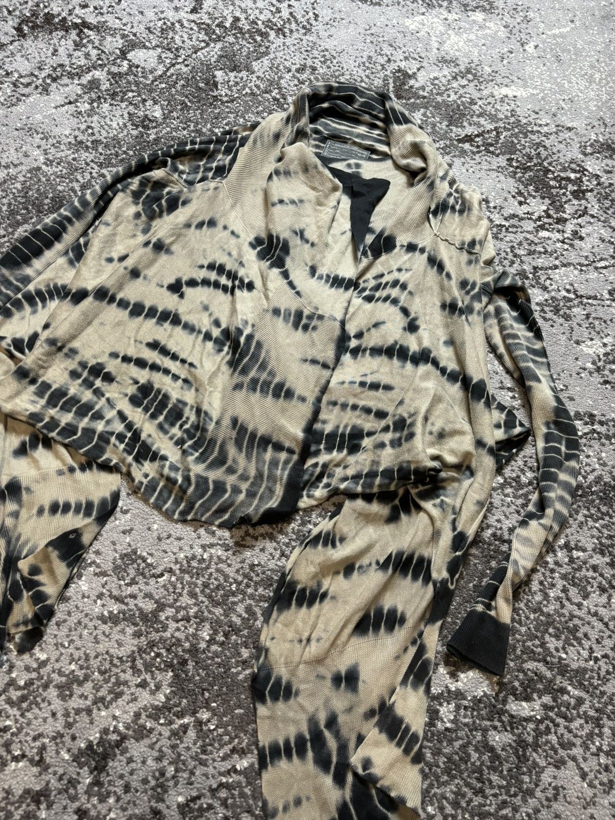 Allsaints × Japanese Brand × Vintage Vintage AllSaints Gilet Tie Dye Cascade Vest Cardigan Size XL / US 12-14 / IT 48-50 - 2 Thumbnail