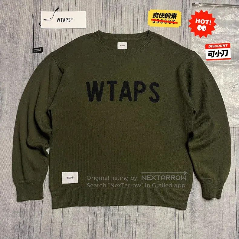 Wtaps Wtaps Knitted printed wool hoodie Size US L / EU 52-54 / 3 - 1 Thumbnail