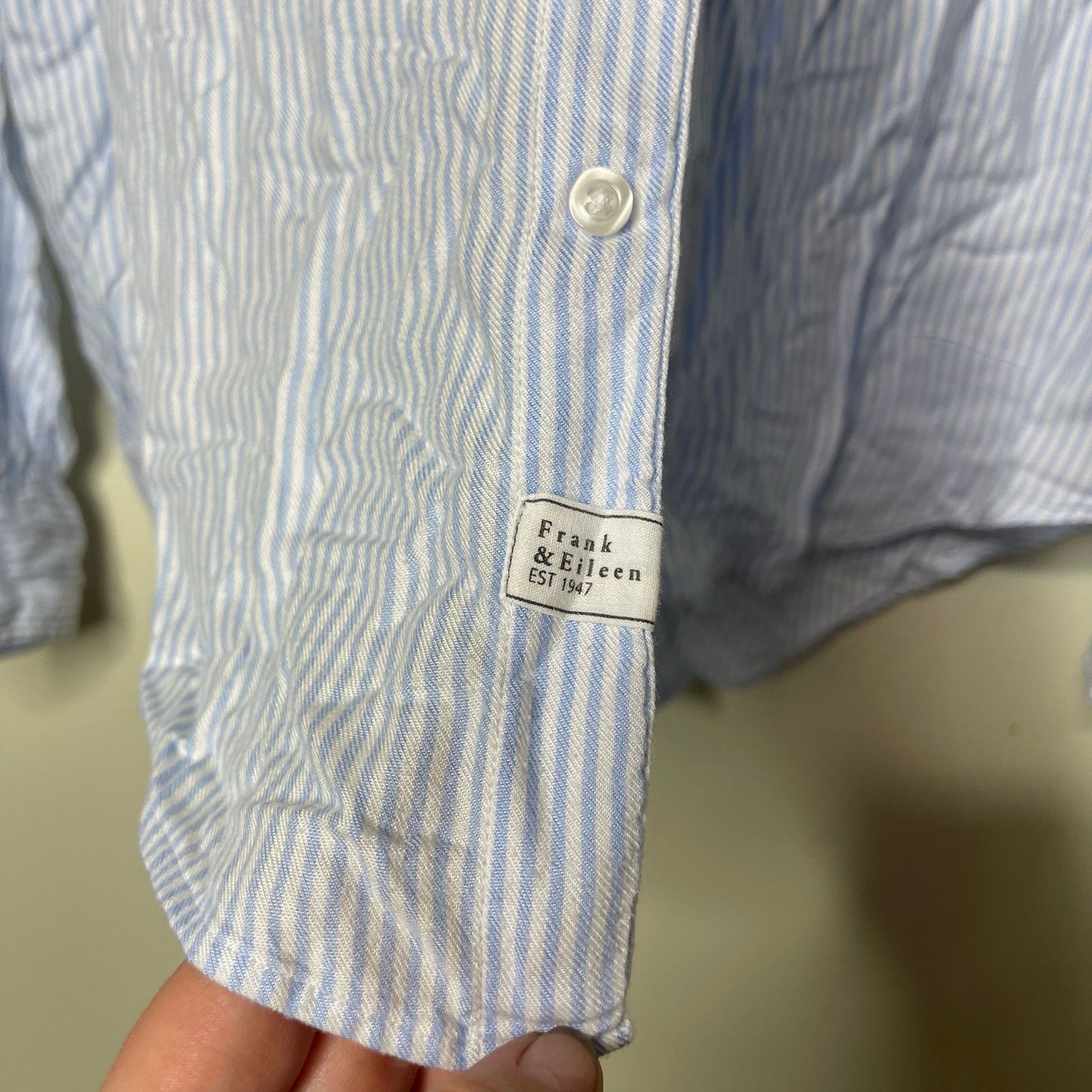 Frank & Eileen Frank & Eileen Eileen Blue Stripe Lightweight Shirt sz XXS Size XXS / US 00 / IT 34 - 5 Thumbnail