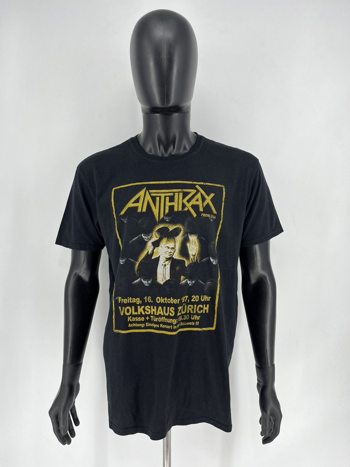 Band Tees Vintage Y2K Anthrax Horror Skulls Band Rock Streetwear Tee Size US XL / EU 56 / 4 - 2 Thumbnail
