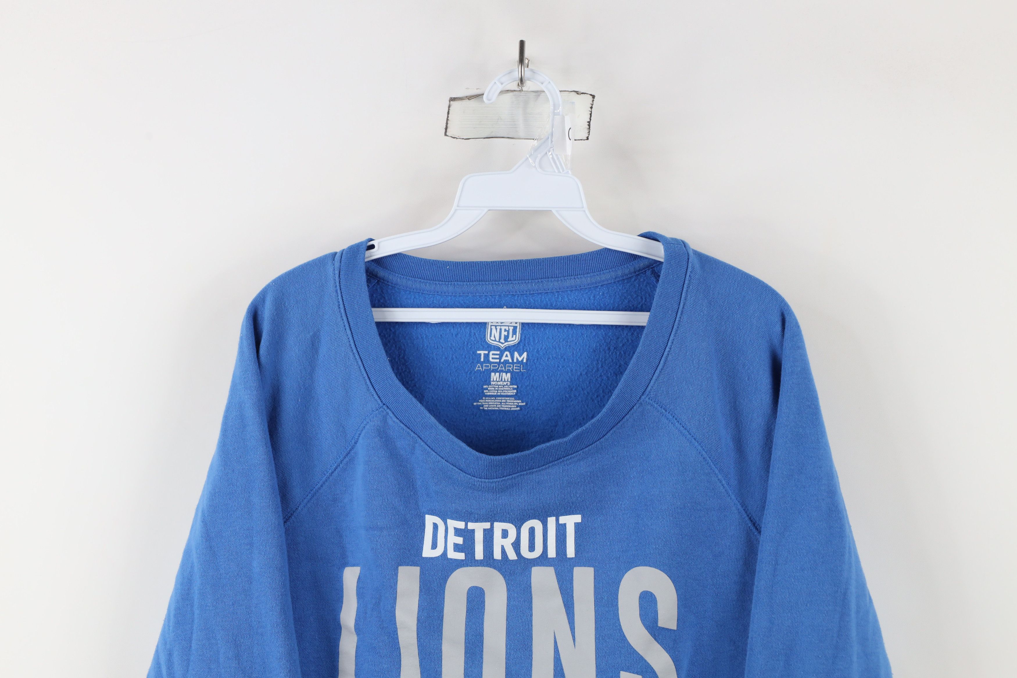 Vintage Y2K NFL Detroit Lions Football Crewneck Sweatshirt Blue Size M / US 6-8 / IT 42-44 - 2 Thumbnail