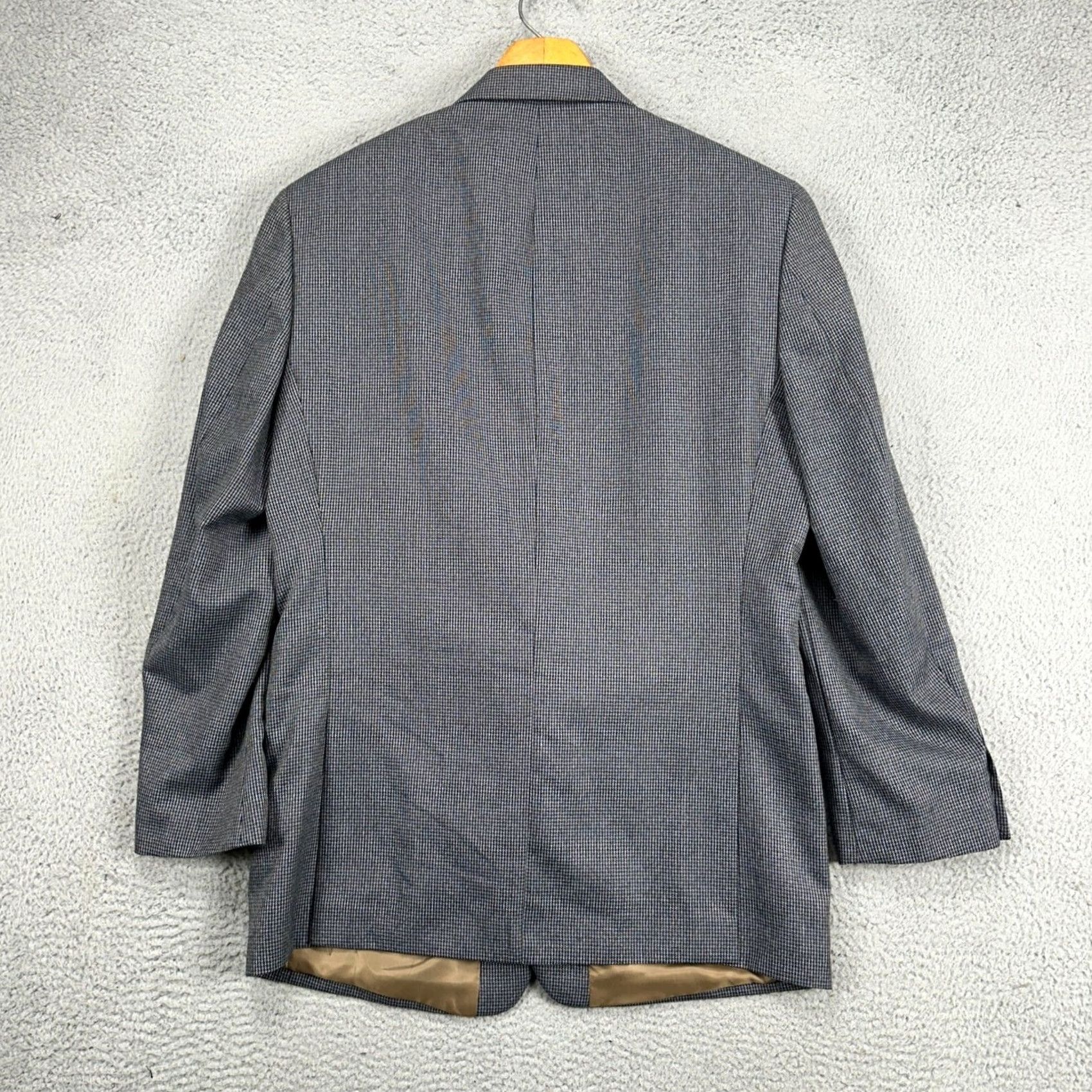 Izod Izod Sport Coat Blazer Mens 41R Gray Houndstooth 2-Button Pocket Business Suit Size 42R - 2 Thumbnail