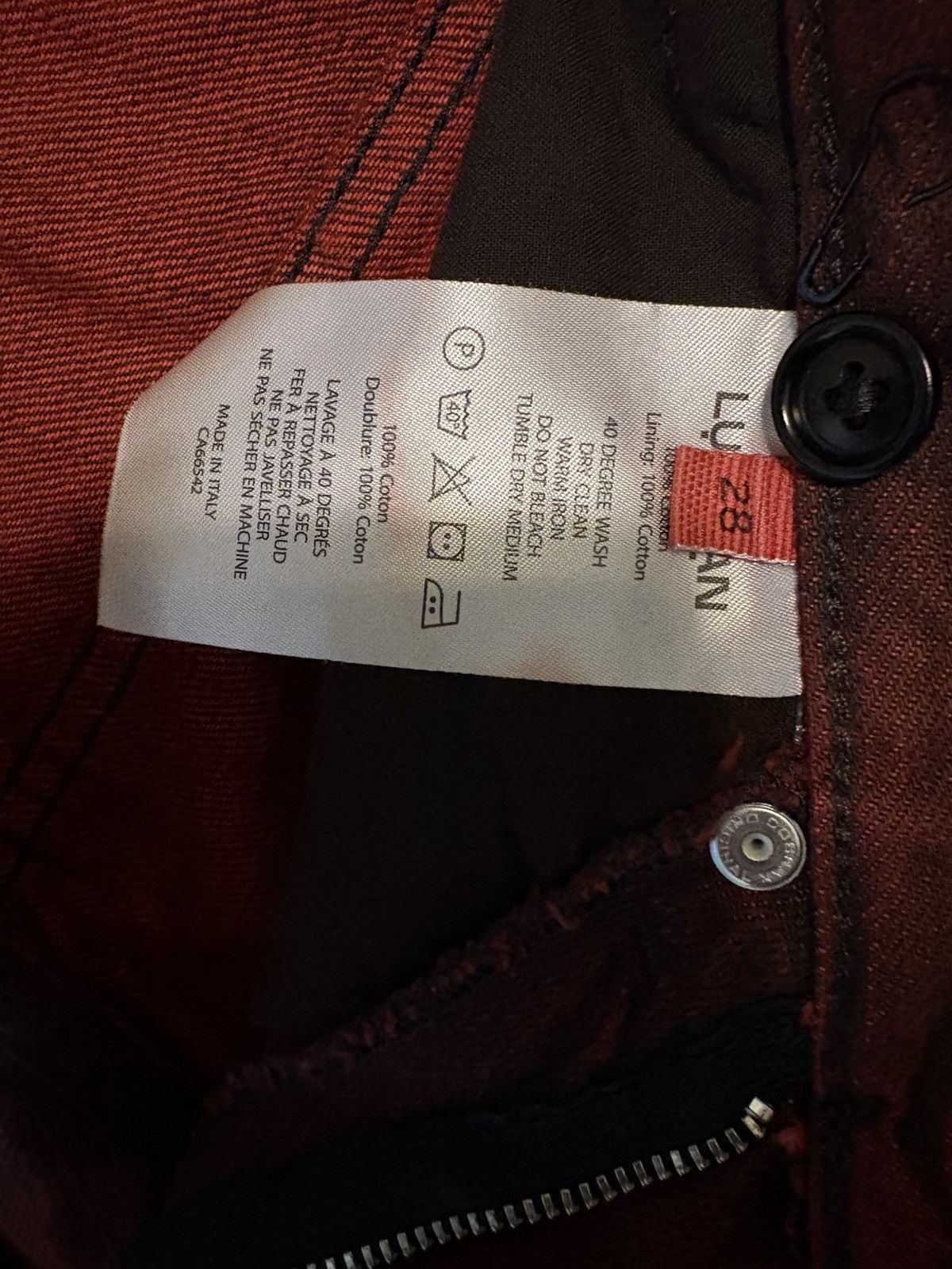 LUU DAN Red LU'U Dąn High-waisted Wide-leg jeans Size US 29 - 5 Thumbnail
