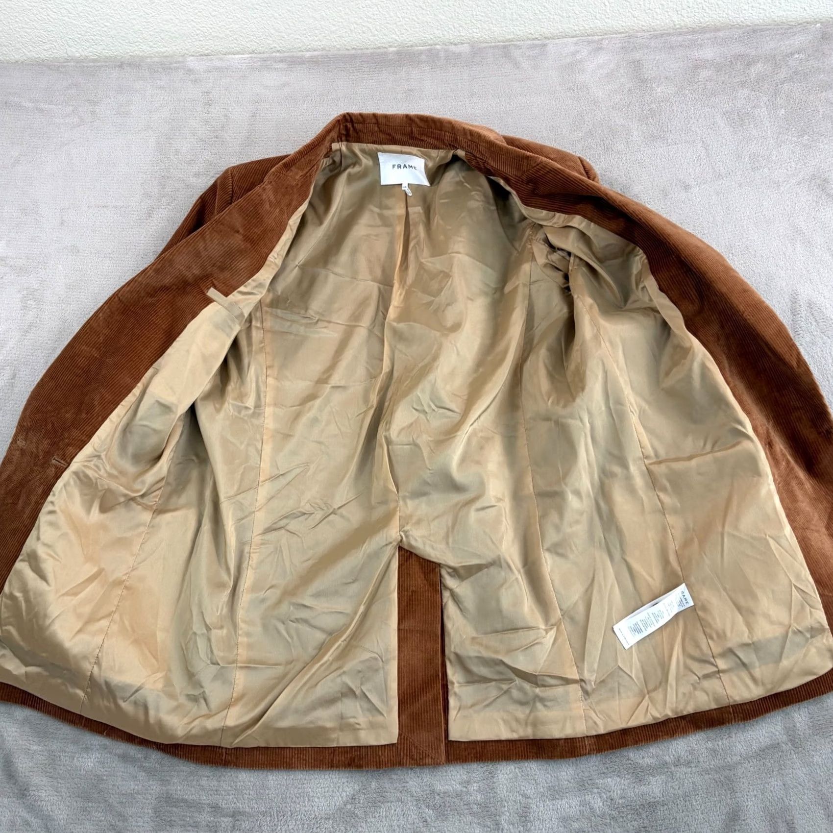 Frame FRAME Di Corduroy Double Breasted Oversized Blazer Jacket Camel Large Beige FRAME Blazer Women L Oversized Corduroy Autumn Spring 90s? Size L / US 10 / IT 46 - 6 Thumbnail