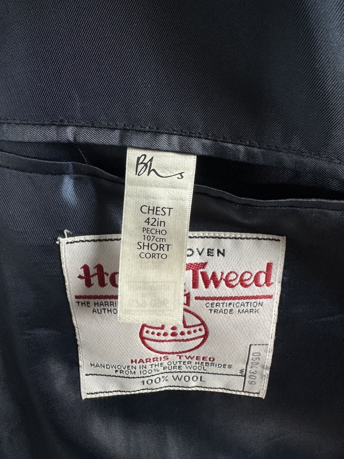 Harris Tweed Men’s Harris Tweed Bhs Menswear Wool Blazer Size 42S Size 42S - 8 Thumbnail
