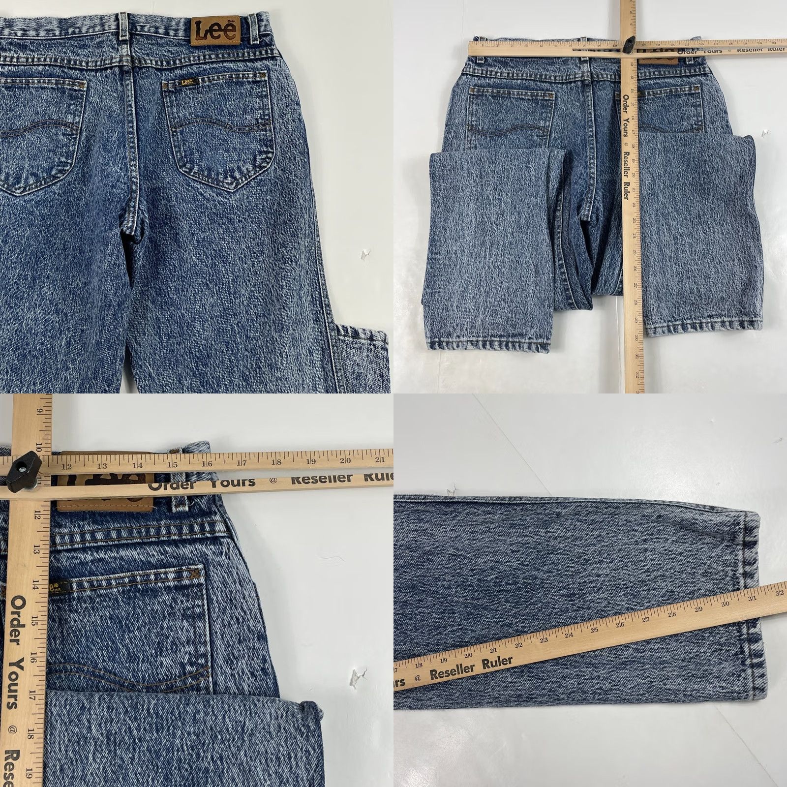 Lee VINTAGE Lee Jeans Mens 32 x 31 Blue Straight Leg Stone Wash Denim Rodeo Western Shirt? Size US 32 / EU 48 - 8 Thumbnail