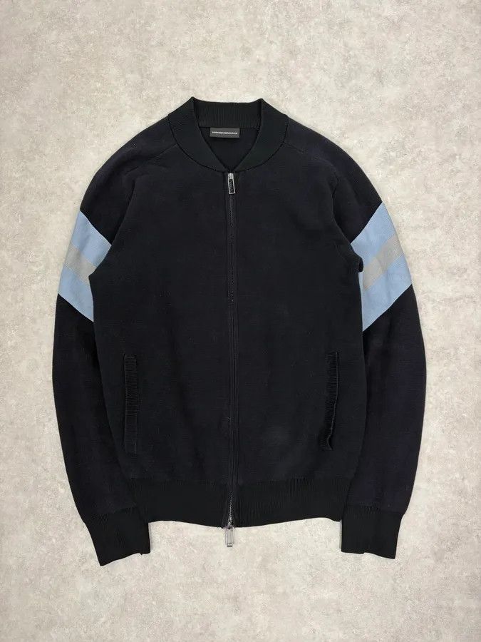 Emporio Armani AW2019 Emporio Armani Navy Slim Zip-up Sweater Size US S / EU 44-46 / 1 - 1 Thumbnail