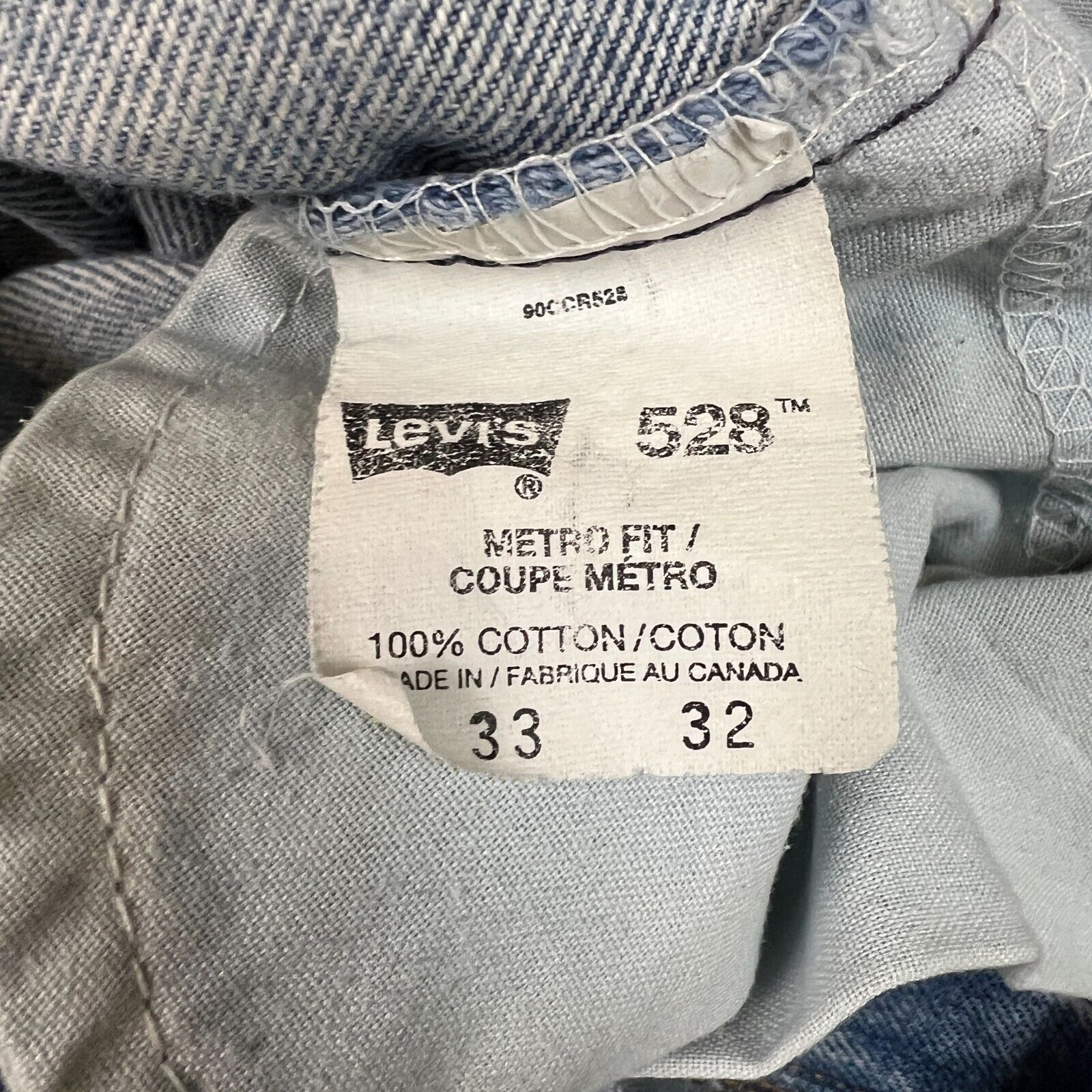 Levi's × Vintage VTG Levi's 528 Jeans 33x32 Metro Fit Distressed 90s Denim Size US 32 / EU 48 - 12 Thumbnail