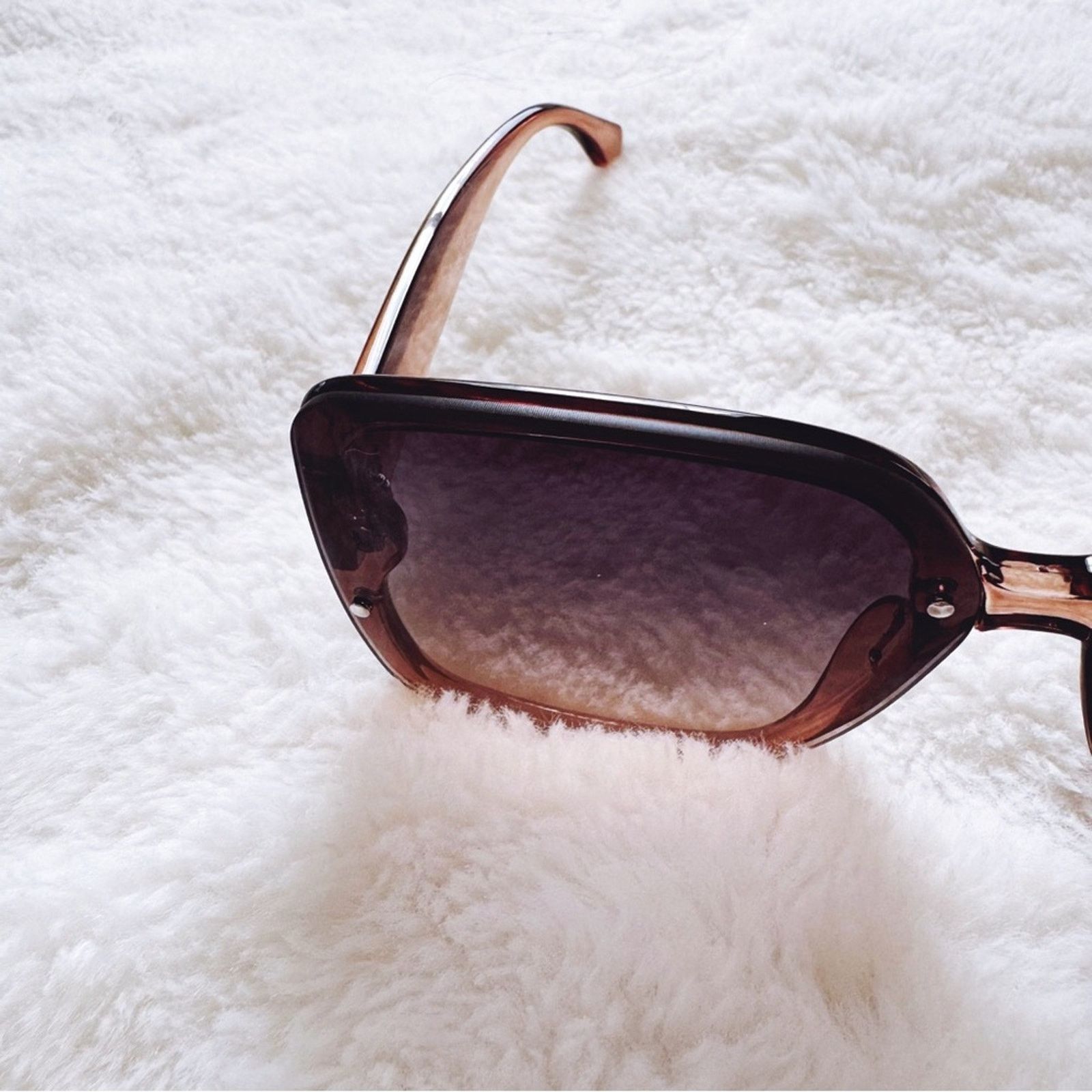 Other Abby Clear Brown Square Frame Sunglasses Size ONE SIZE - 5 Thumbnail