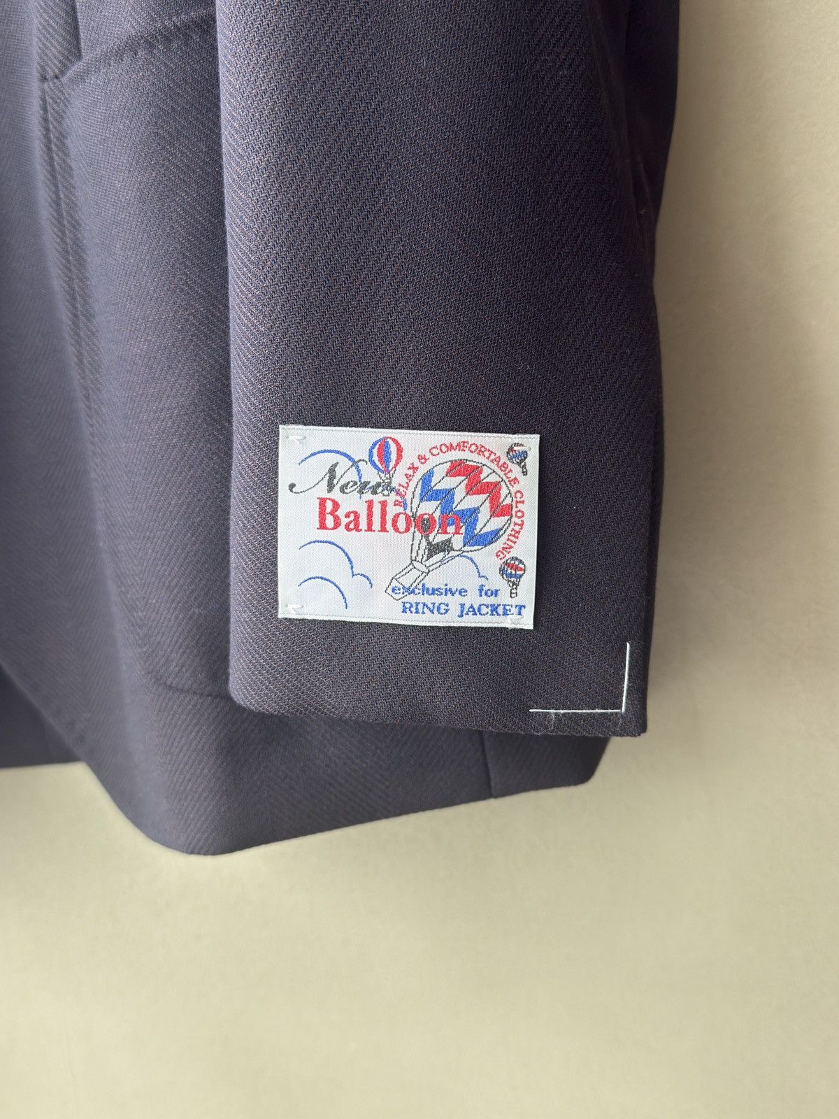 Ring Jacket Ring Jacket Mens Balloon Wool Japan Made 3 buttons Jacket Size 36R - 7 Thumbnail