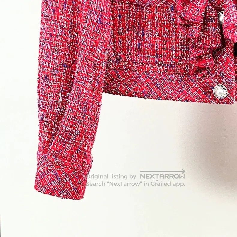 Chanel Chanel 19P red lace tweed jacket Size XS / US 0-2 / IT 36-38 - 5 Thumbnail