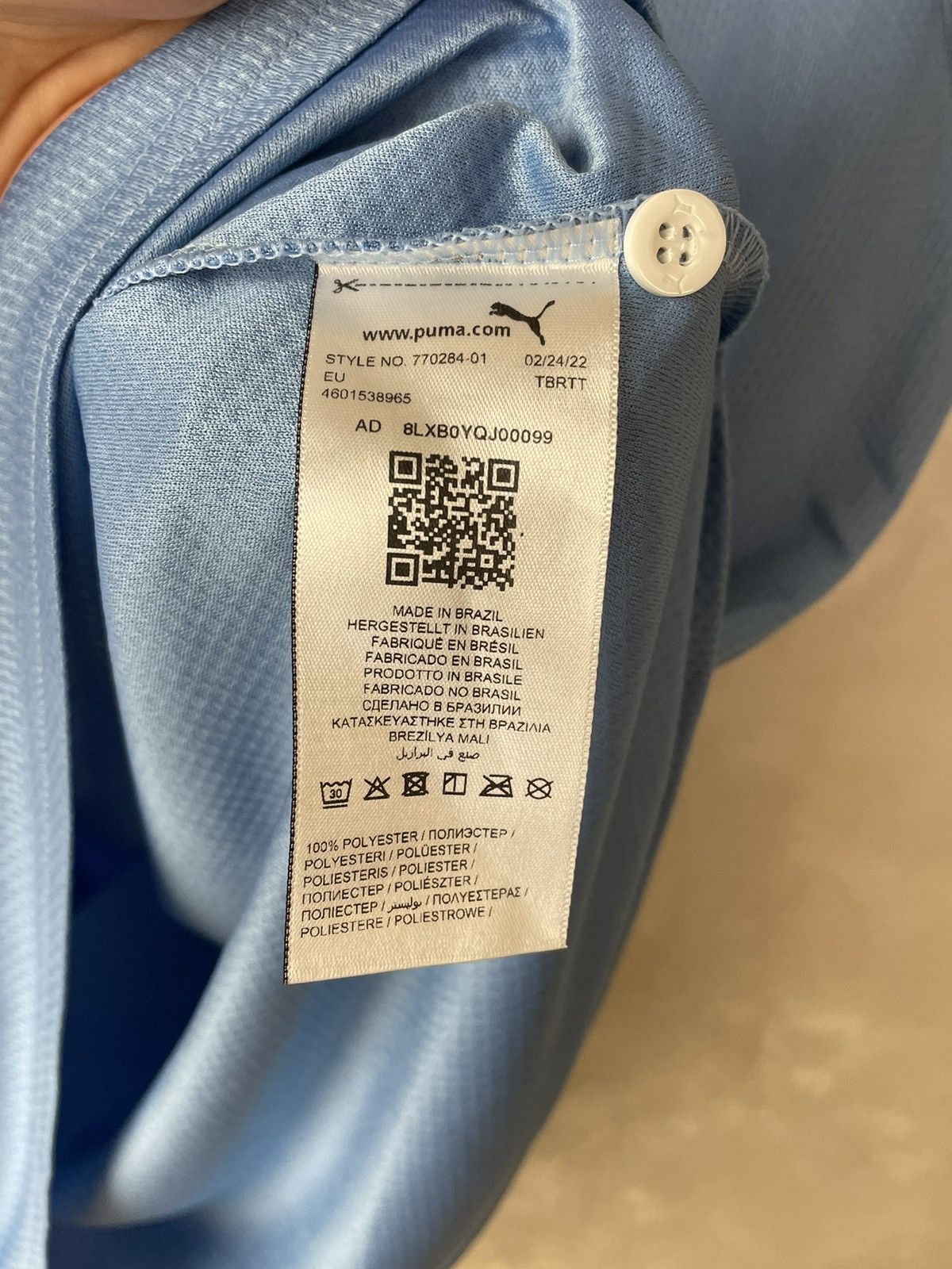 Puma Puma URUGUAY Player Issue 2022 World Cup Home Soccer Jersey Size US L / EU 52-54 / 3 - 5 Thumbnail