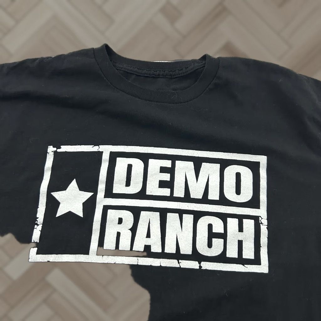 Vintage Bunker Branding Demo Ranch Short Sleeve T Shirt Men's Large Black Size US L / EU 52-54 / 3 - 1 Thumbnail