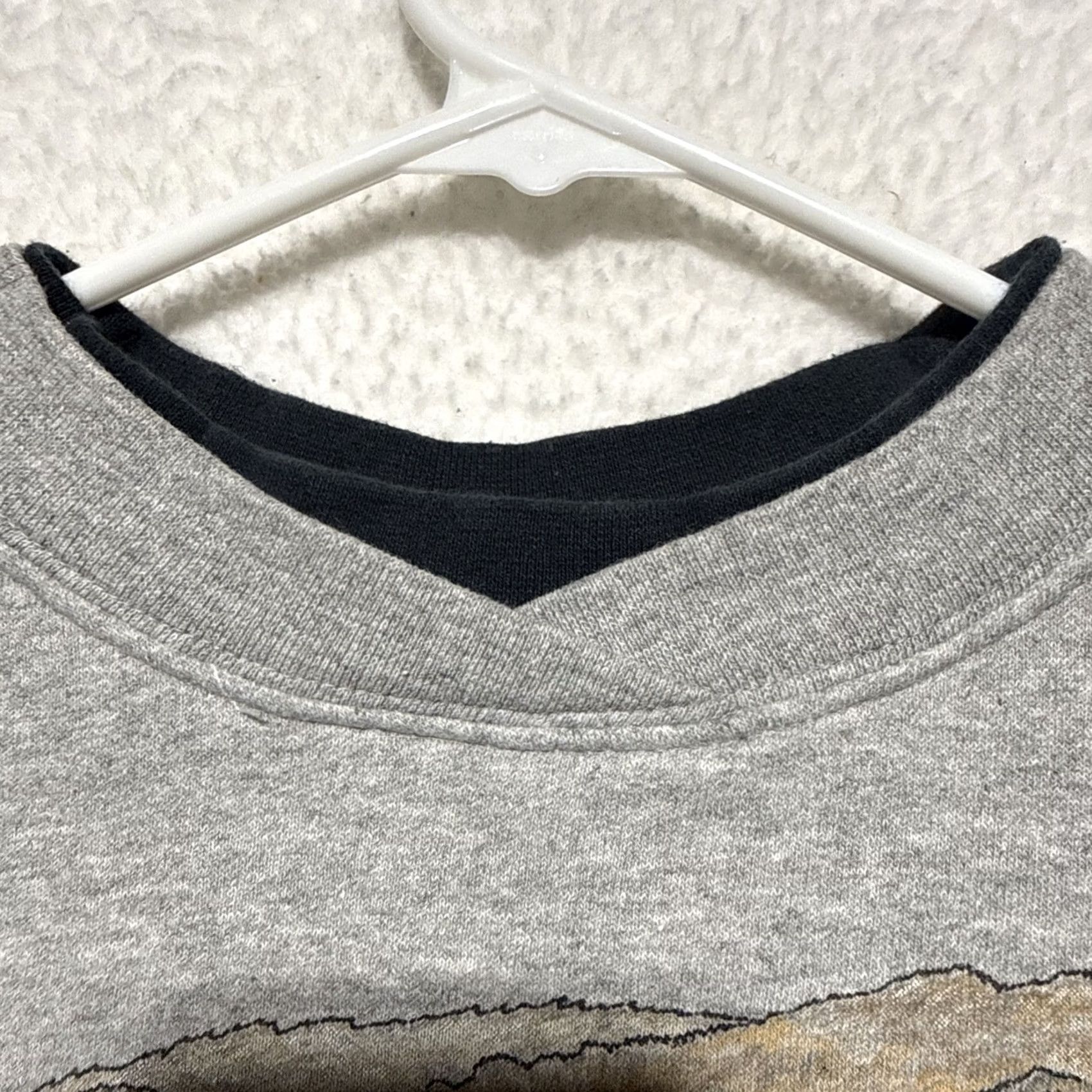 Vintage VINTAGE Art Unlimited Wolf Forest Wolves Crewneck Sweatshirt L Gray 90s 80s Mens Size US L / EU 52-54 / 3 - 3 Thumbnail
