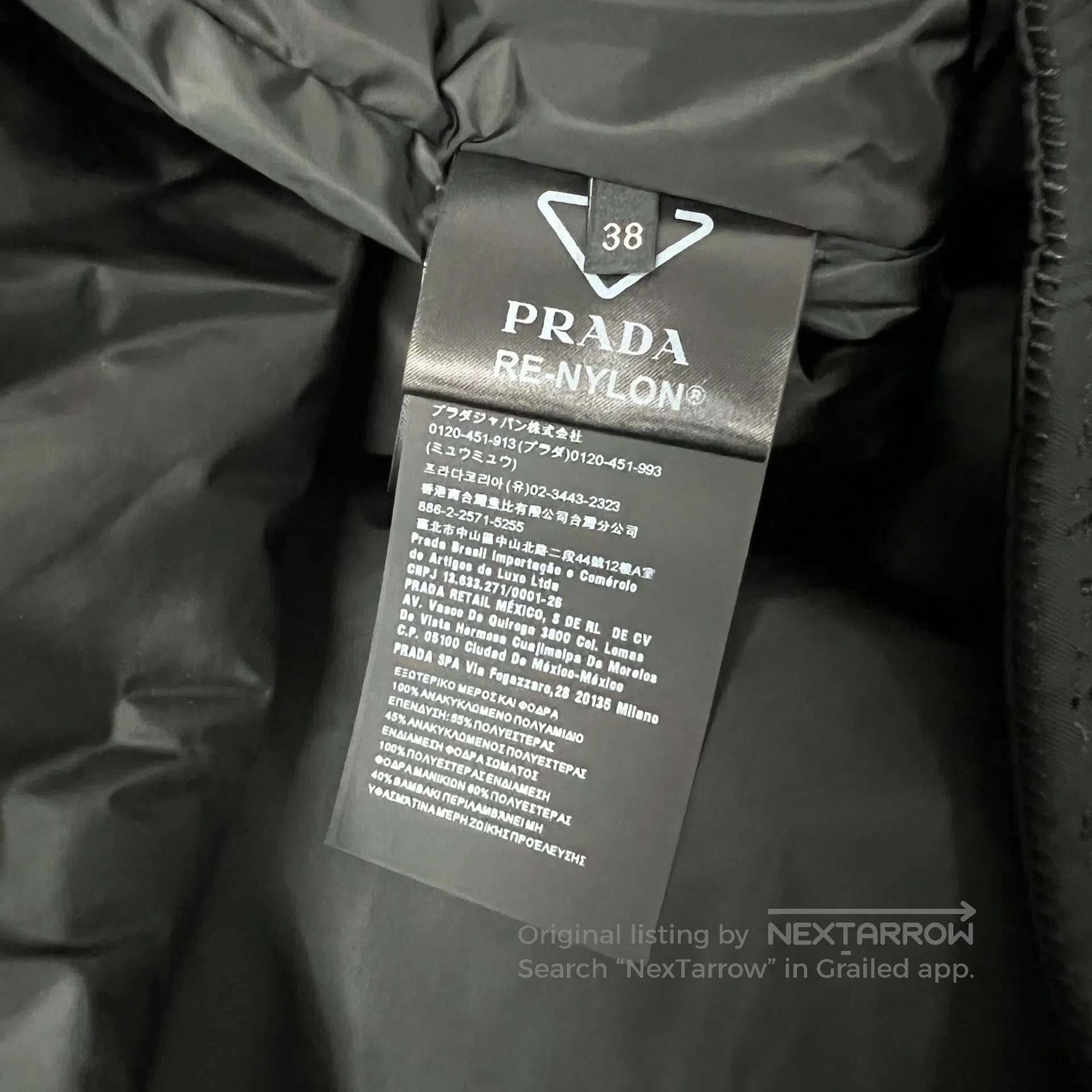 Prada Prada size 38 Dark pattern full-print recycled nylon cotton Size US M / EU 48-50 / 2 - 8 Thumbnail