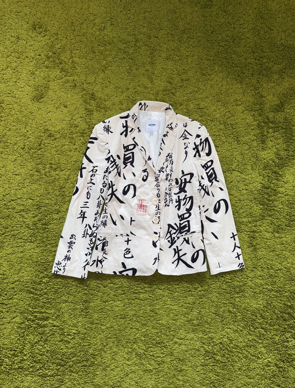 ジャケット Moschino Blazers Moschino Cheap and Chic Men's Orange Blue Harlequin Blazer