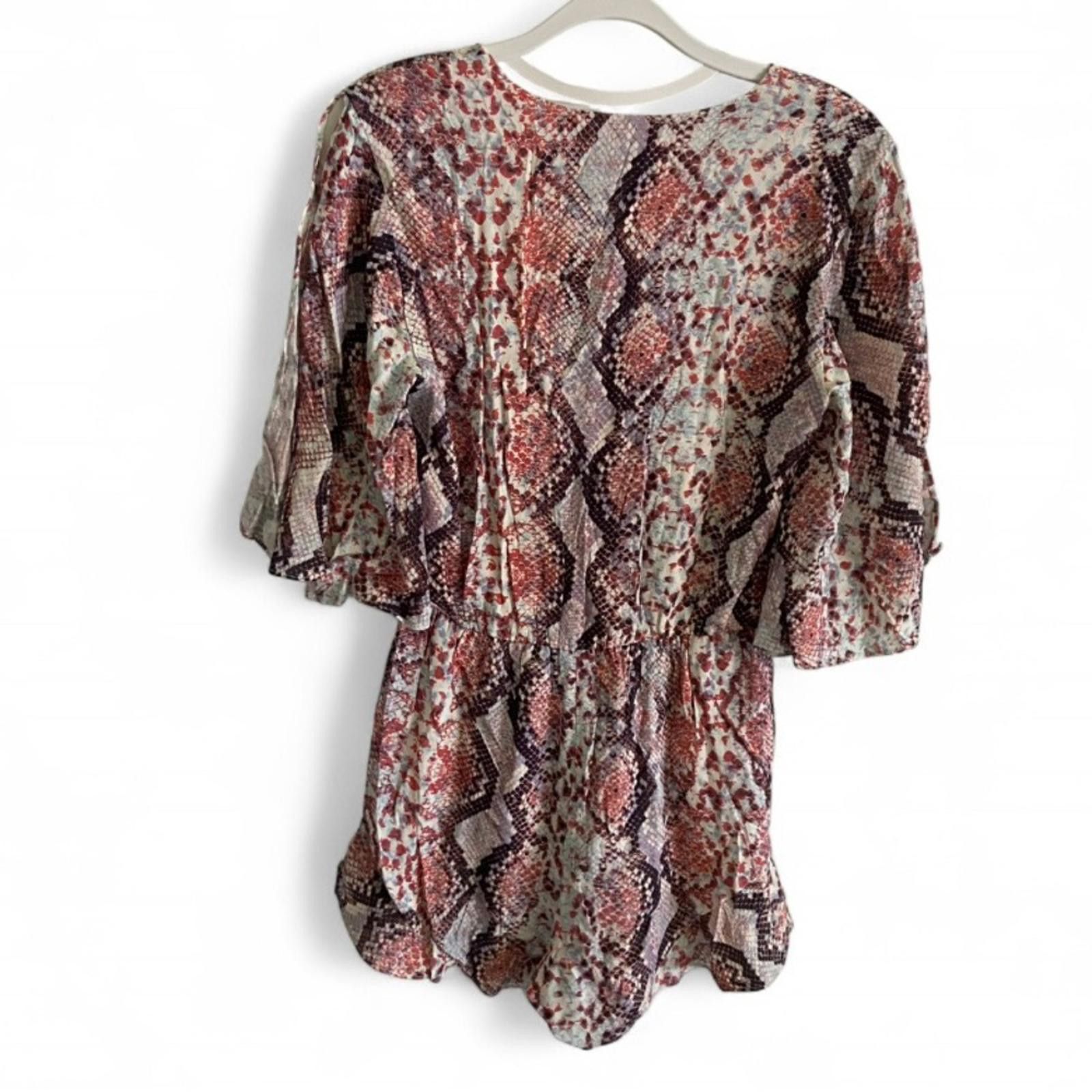 Designer Lovers + Friends Pink Snakeskin Pattern Womens Romper Sz XS Size 26" / US 2 / IT 38 - 3 Thumbnail