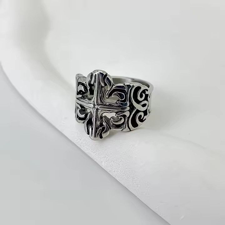 Japanese Brand Floral Square Continuous Pattern Engraving ( size 7/8) Size ONE SIZE - 2 Thumbnail