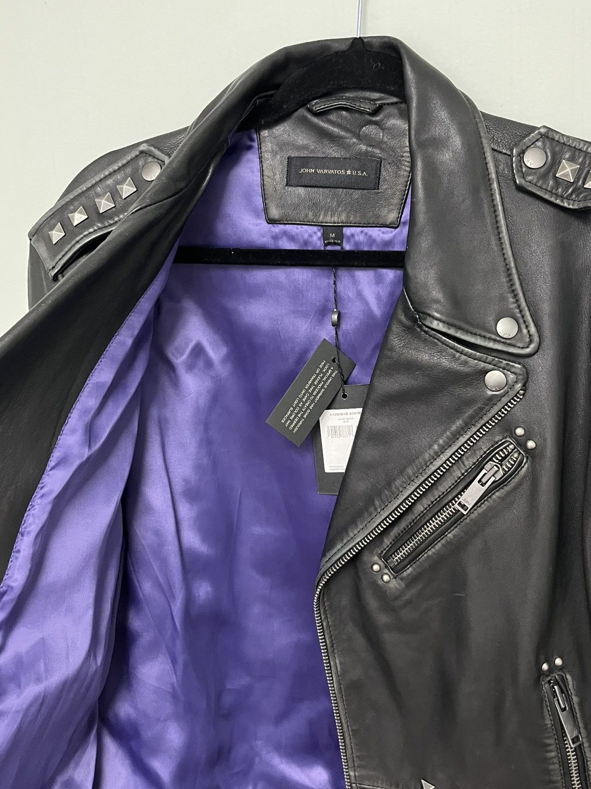 John Varvatos Misfits studded leather biker jacket size medium Size US M / EU 48-50 / 2 - 17 Thumbnail
