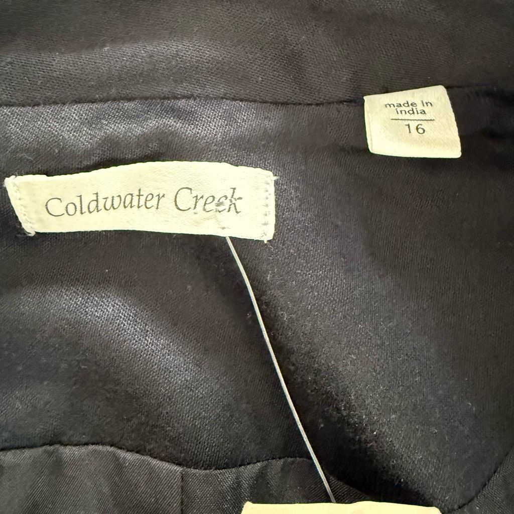 Coldwater Creek NWT Coldwater Creek Black Brown Embroidered Jacket $100 16 Size XXL / US 16-18 / IT 52-54 - 8 Thumbnail