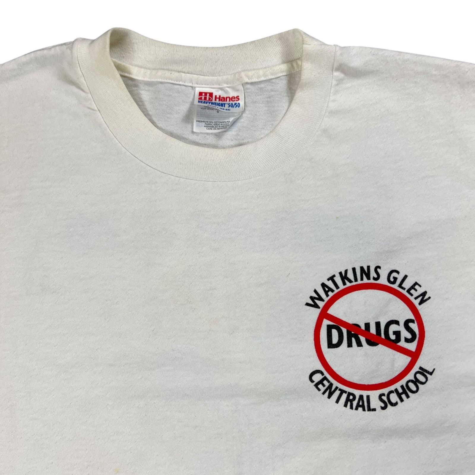 Hanes × Vintage Vintage 90s Watkins Glen Drug Free Environment tee (L) Size US L / EU 52-54 / 3 - 7 Thumbnail