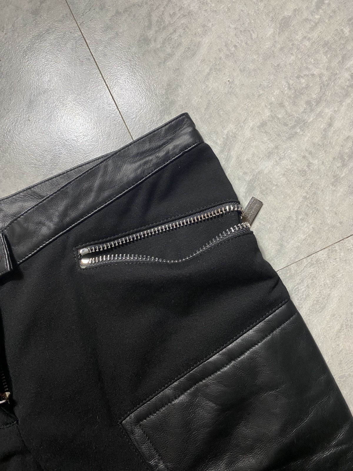 Dirk Bikkembergs ARCHIVE - DIRK BIKKEMBERGS SPORT COUTURE LEATHER BIKER PANTS Size US 44 / EU 60 - 10 Thumbnail