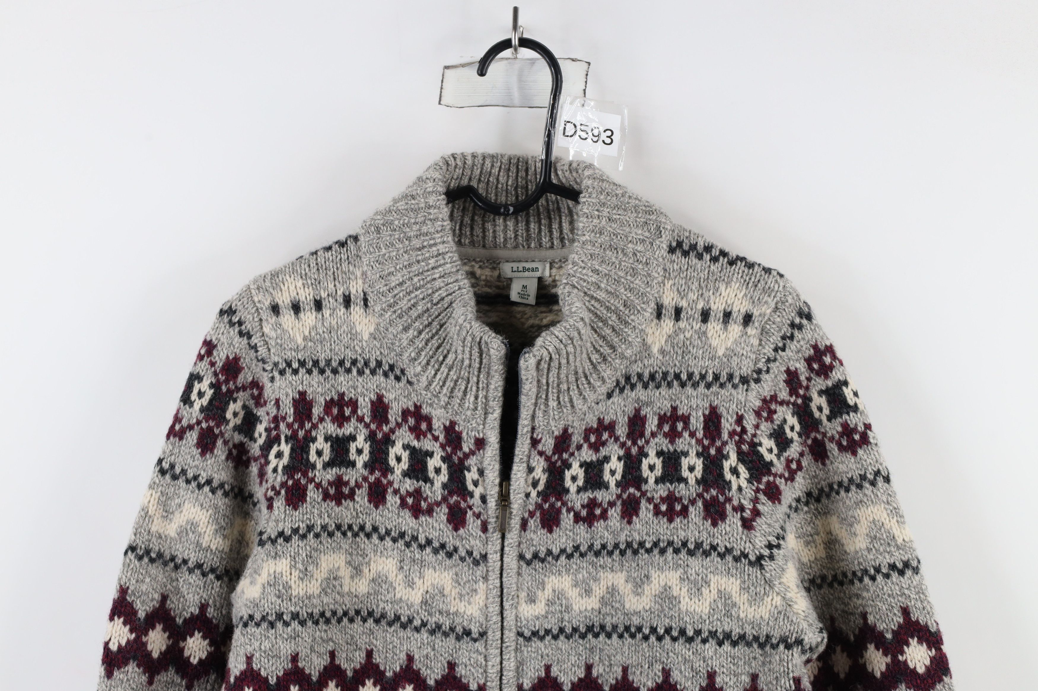 L.L. Bean × Vintage Vintage LL Bean Heavyweight Wool Fair Isle Full Zip Sweater Size M / US 6-8 / IT 42-44 - 2 Thumbnail