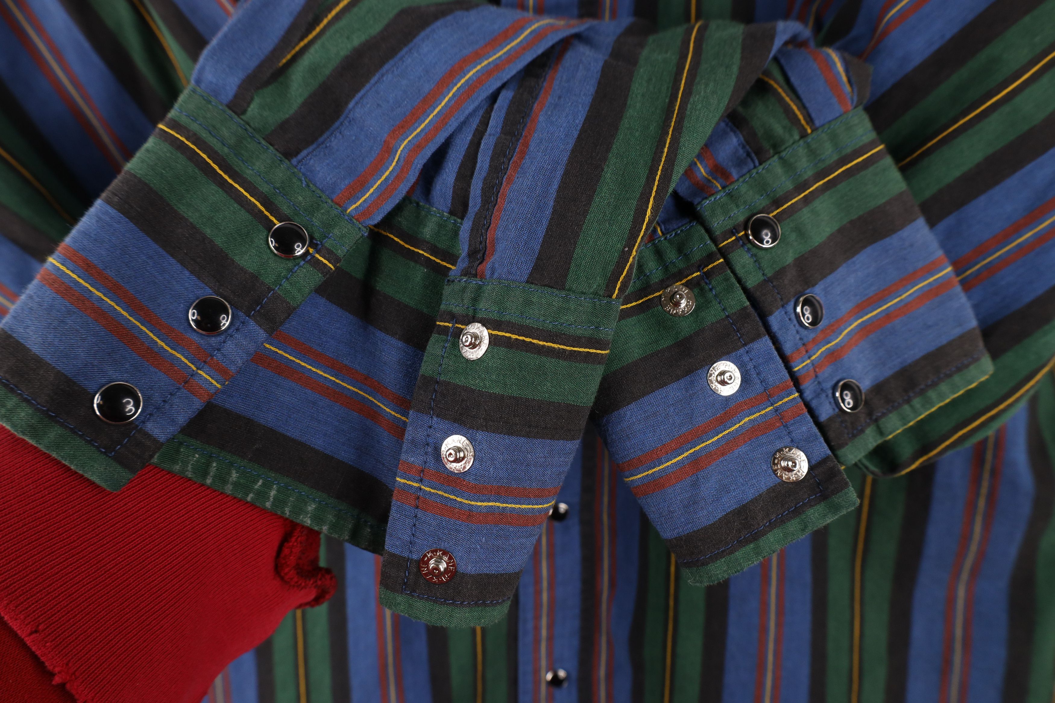 Vintage × Wrangler Vintage 90s Wrangler Striped Western Snap Button Shirt Size US M / EU 48-50 / 2 - 4 Thumbnail