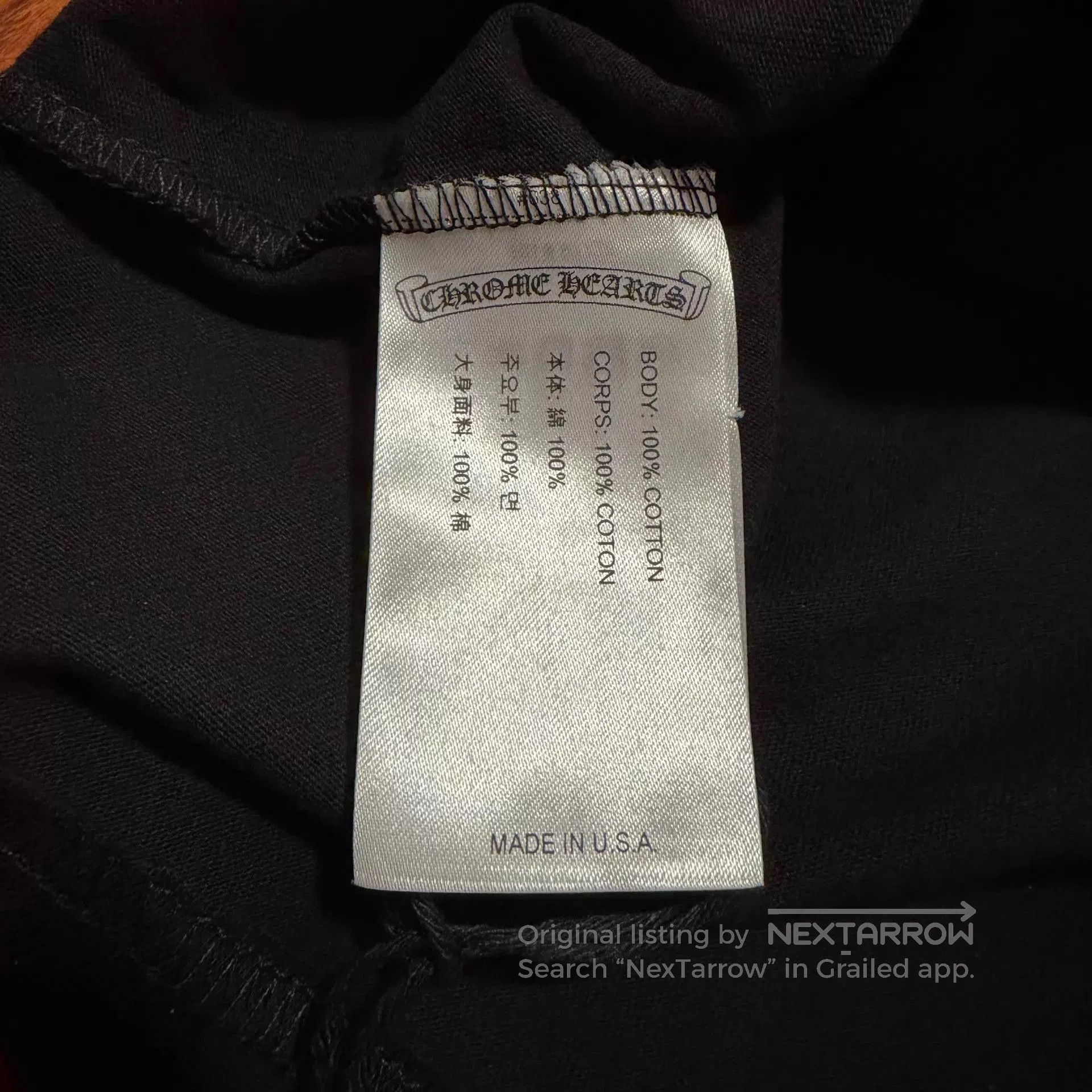 Chrome Hearts Black Long Sleeve Shirt with Pink Skull Wing Graphic. Size US M / EU 48-50 / 2 - 4 Thumbnail