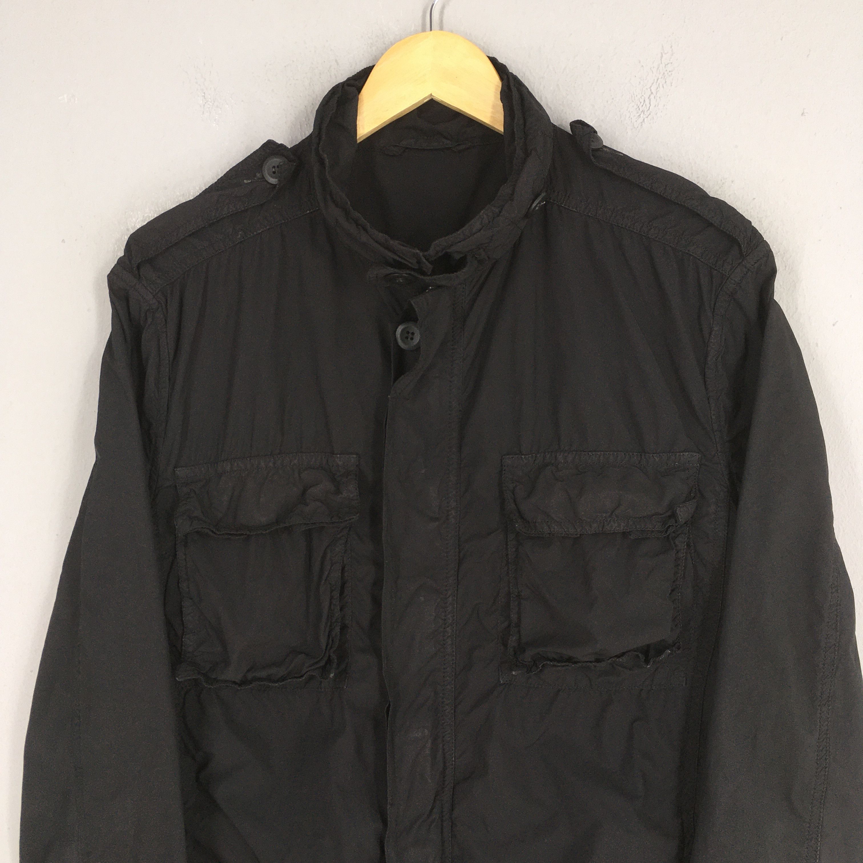 Yohji Yamamoto Vintage Yohji Yamamoto Black Wrinkle Shirt Medium Size US M / EU 48-50 / 2 - 2 Thumbnail