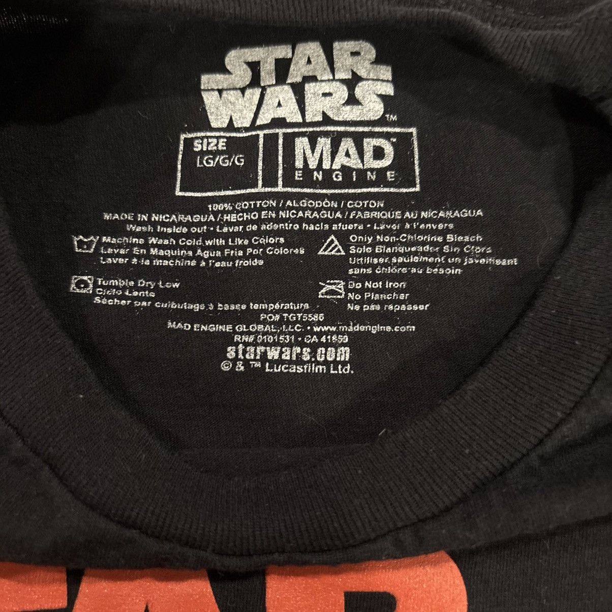 Mad Engine Star Wars Mad Engine Tee Black Size L Size US L / EU 52-54 / 3 - 3 Thumbnail