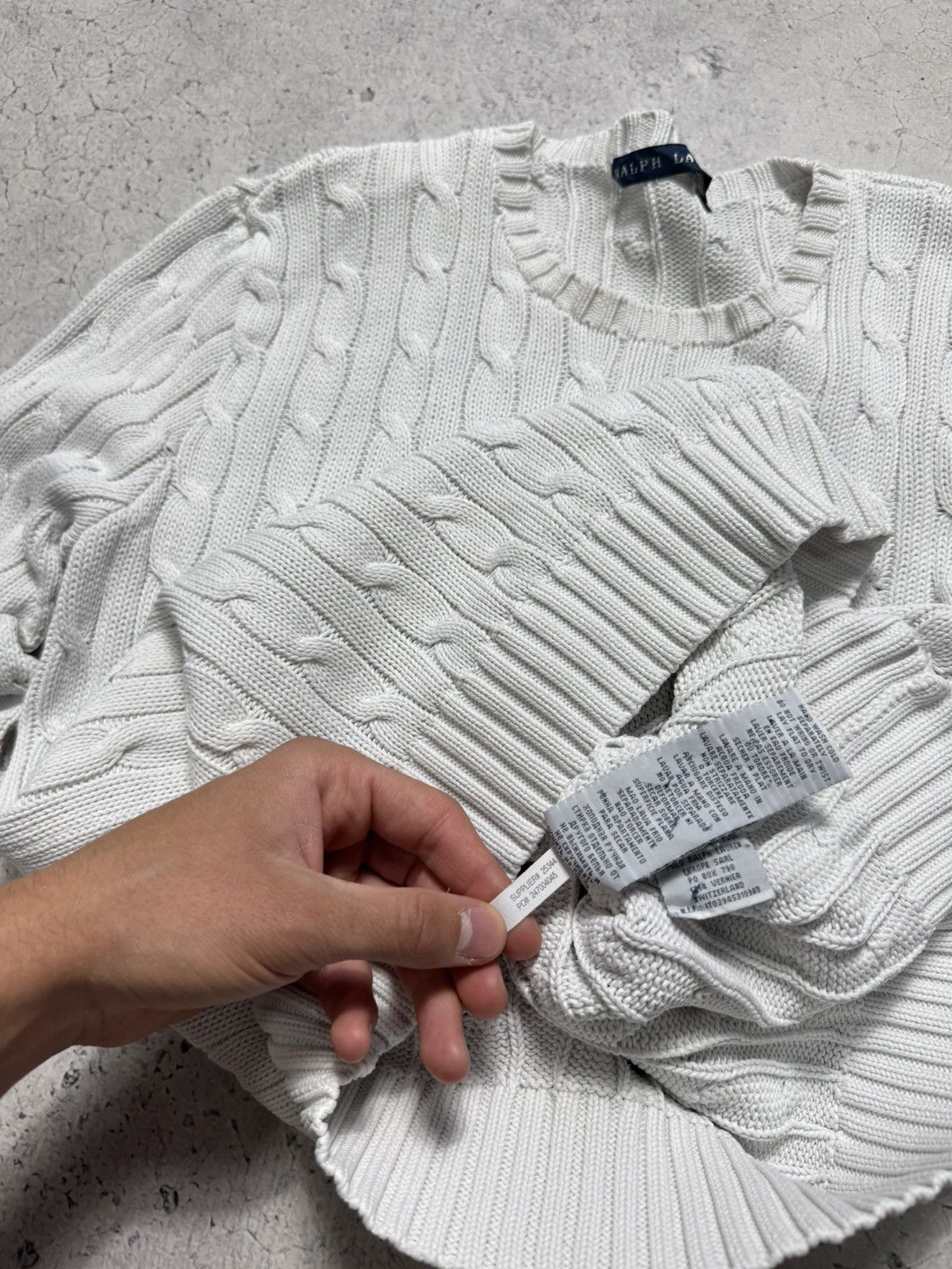Polo Ralph Lauren Polo Ralph Lauren Women’s White Knitted Sweater Luxury Size L / US 10 / IT 46 - 7 Thumbnail