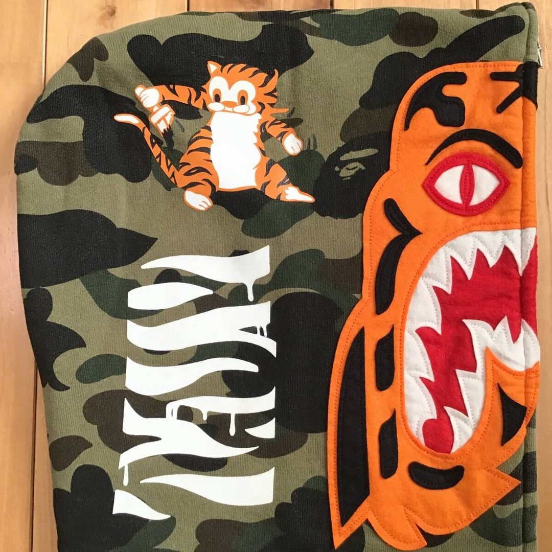 Bape BAPE Tiger full zip hoodie 1st camo green a bathing ape Size US XL / EU 56 / 4 - 4 Thumbnail