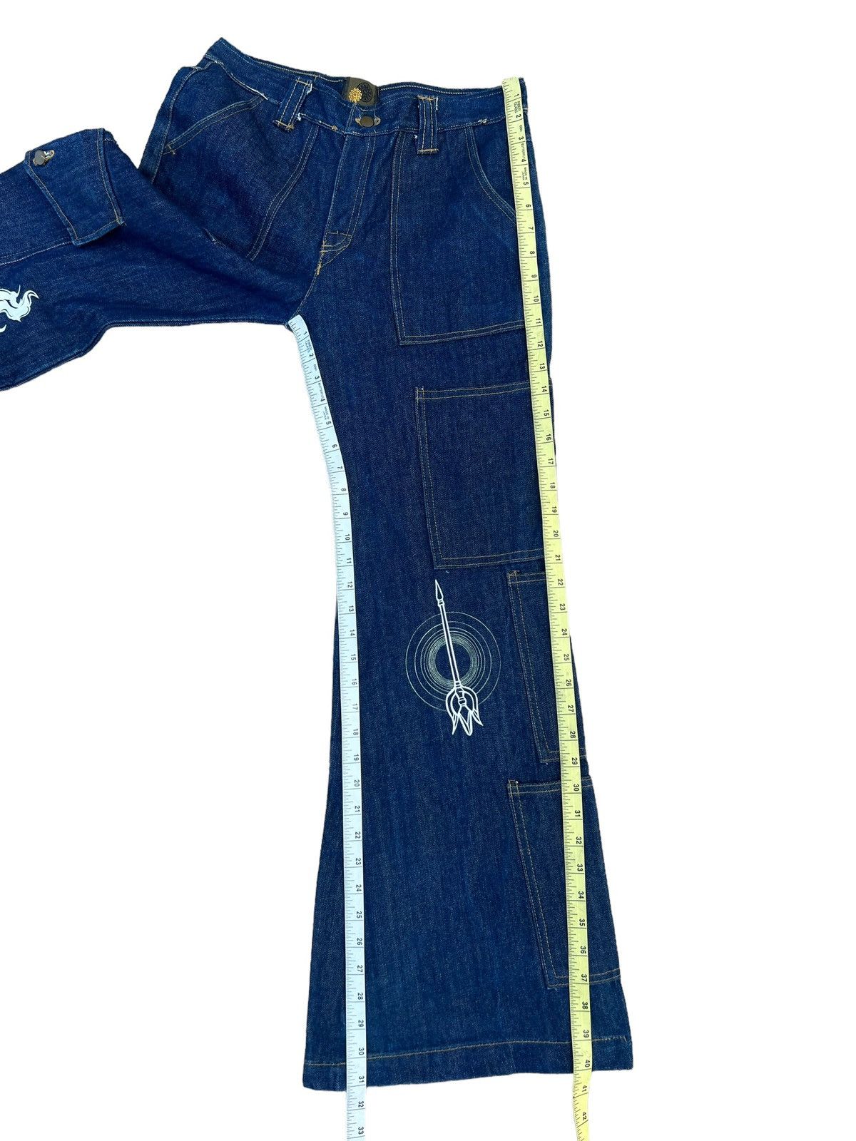 Vintage Vintage SHANIT CORE Japan Cargo Wide Leg Denim Jeans Size US 29 - 5 Thumbnail