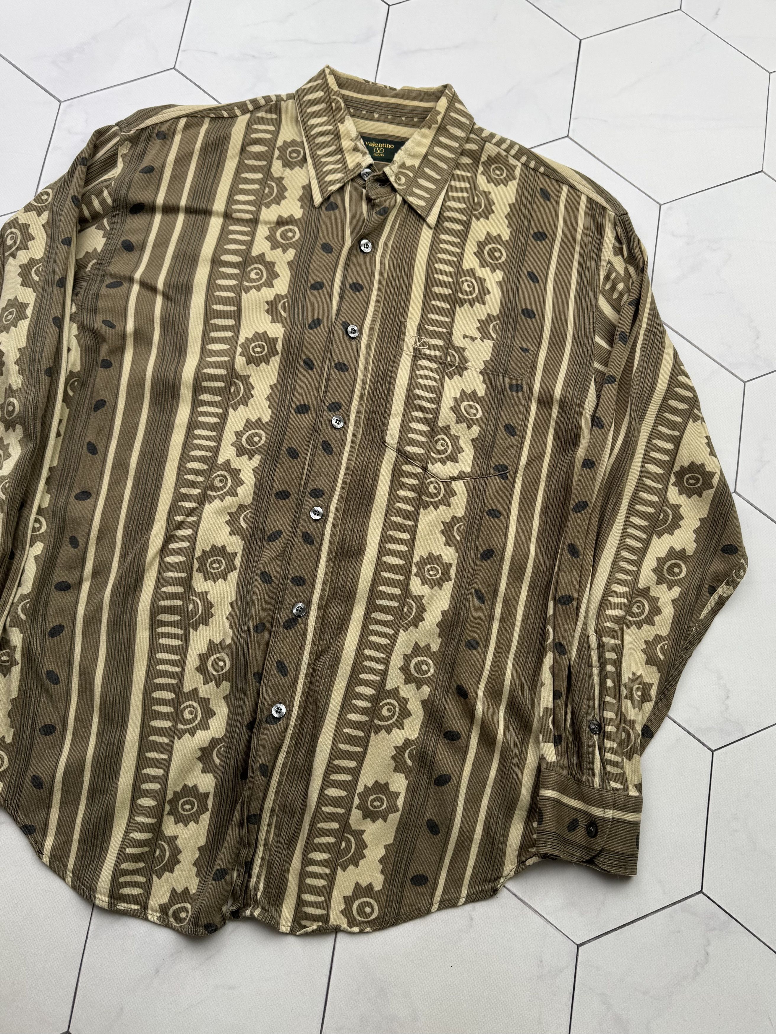 Giovanni Valentino Valentino 90s Aztec Shirt (B350) Size US L / EU 52-54 / 3 - 3 Thumbnail