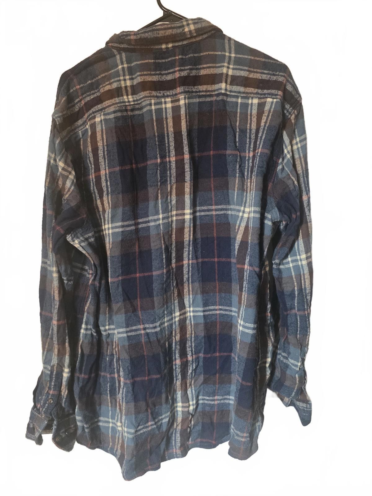 Sonoma Sonoma Blue Maroon Plaid Button Up Flannel Shirt Mens XXL 2X Size US XXL / EU 58 / 5 - 5 Thumbnail