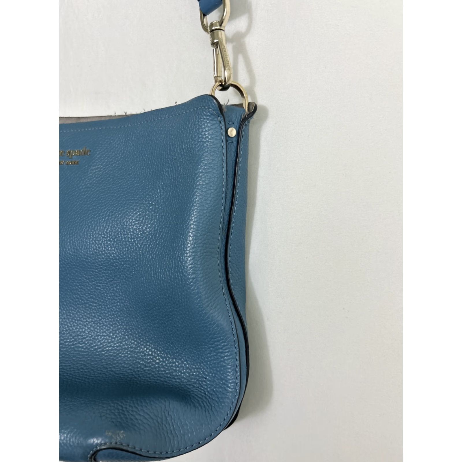 Vintage kate spade leather crossbody purse blue adjustable strap medium Size ONE SIZE - 6 Thumbnail