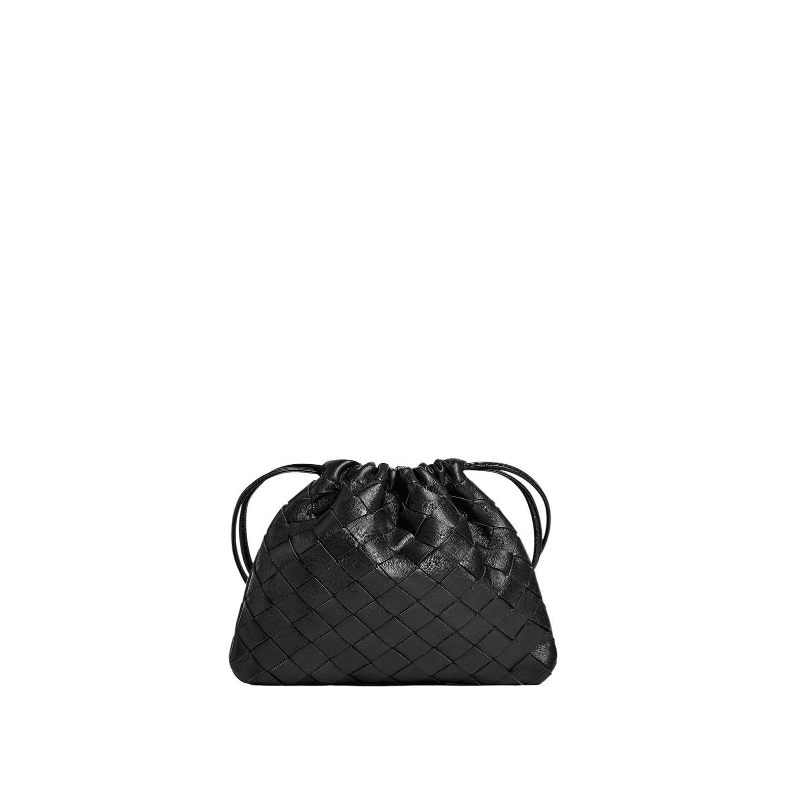 Bottega Veneta BOTTEGA VENETA Dustbag Small $1850 Black Intrecciato Leather Size ONE SIZE - 1 Thumbnail