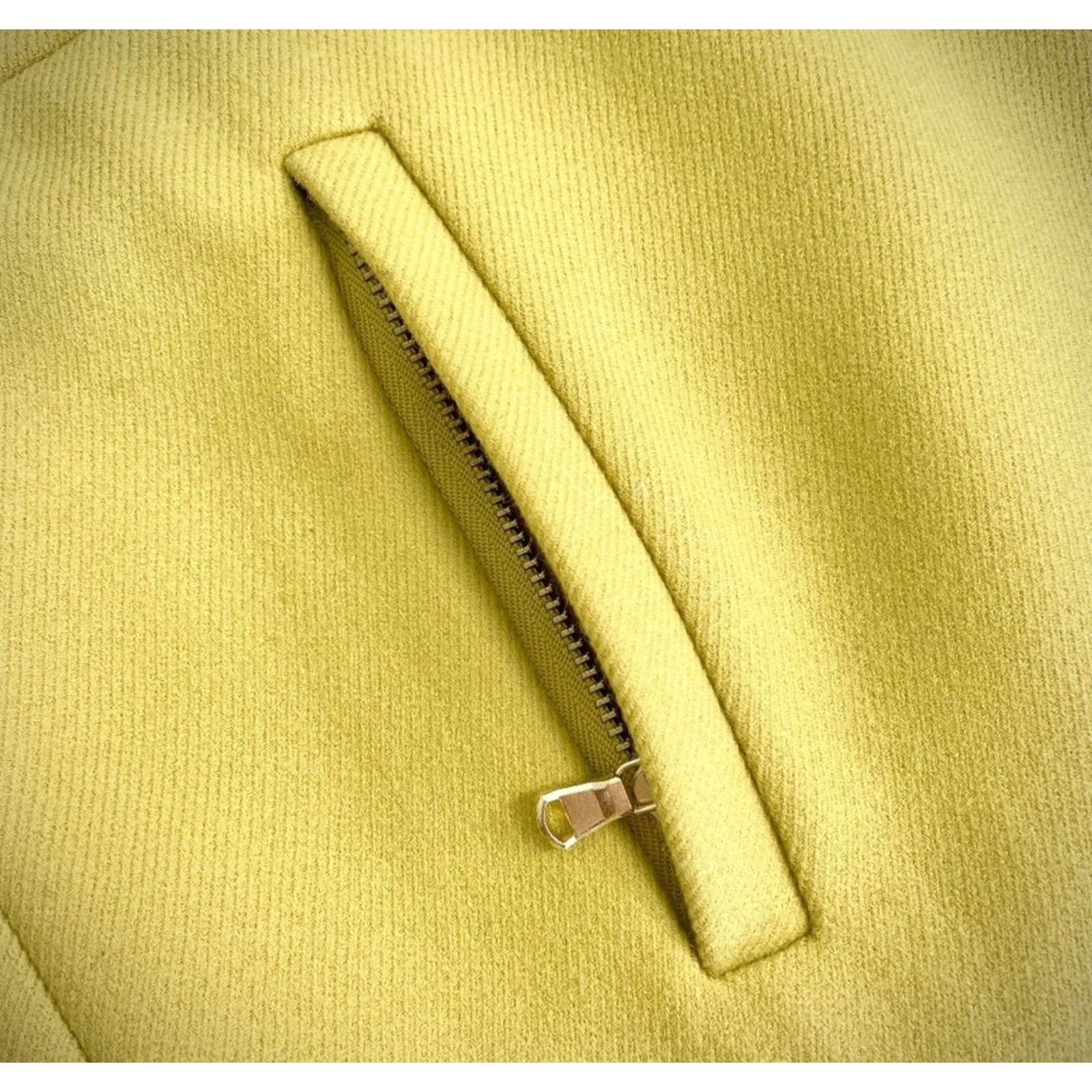J.Crew J. Crew Felted 100% Wool Mini Skirt with Back Zip In Citrus Size 26" / US 2 / IT 38 - 5 Thumbnail