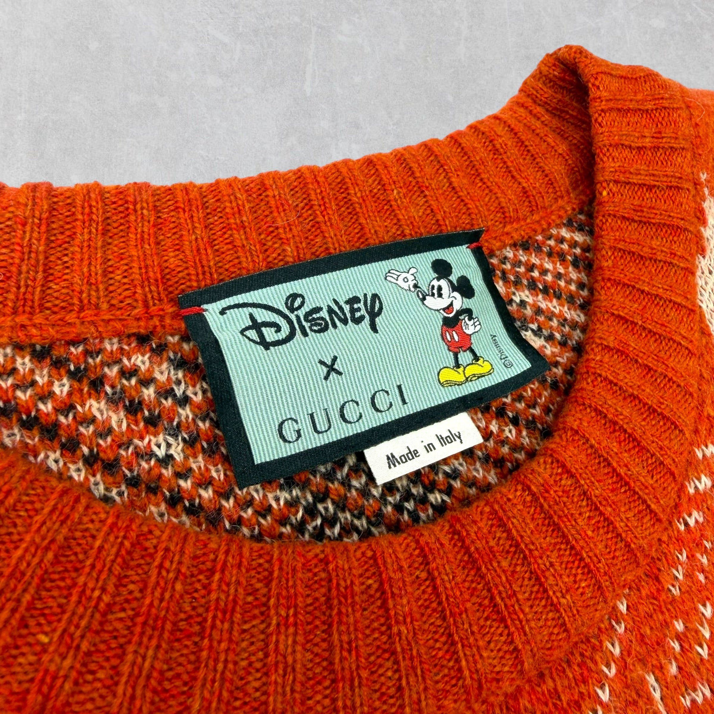 Gucci Gucci Disney Mickey Mouse Wool Orange Sweater L Size US L / EU 52-54 / 3 - 4 Thumbnail