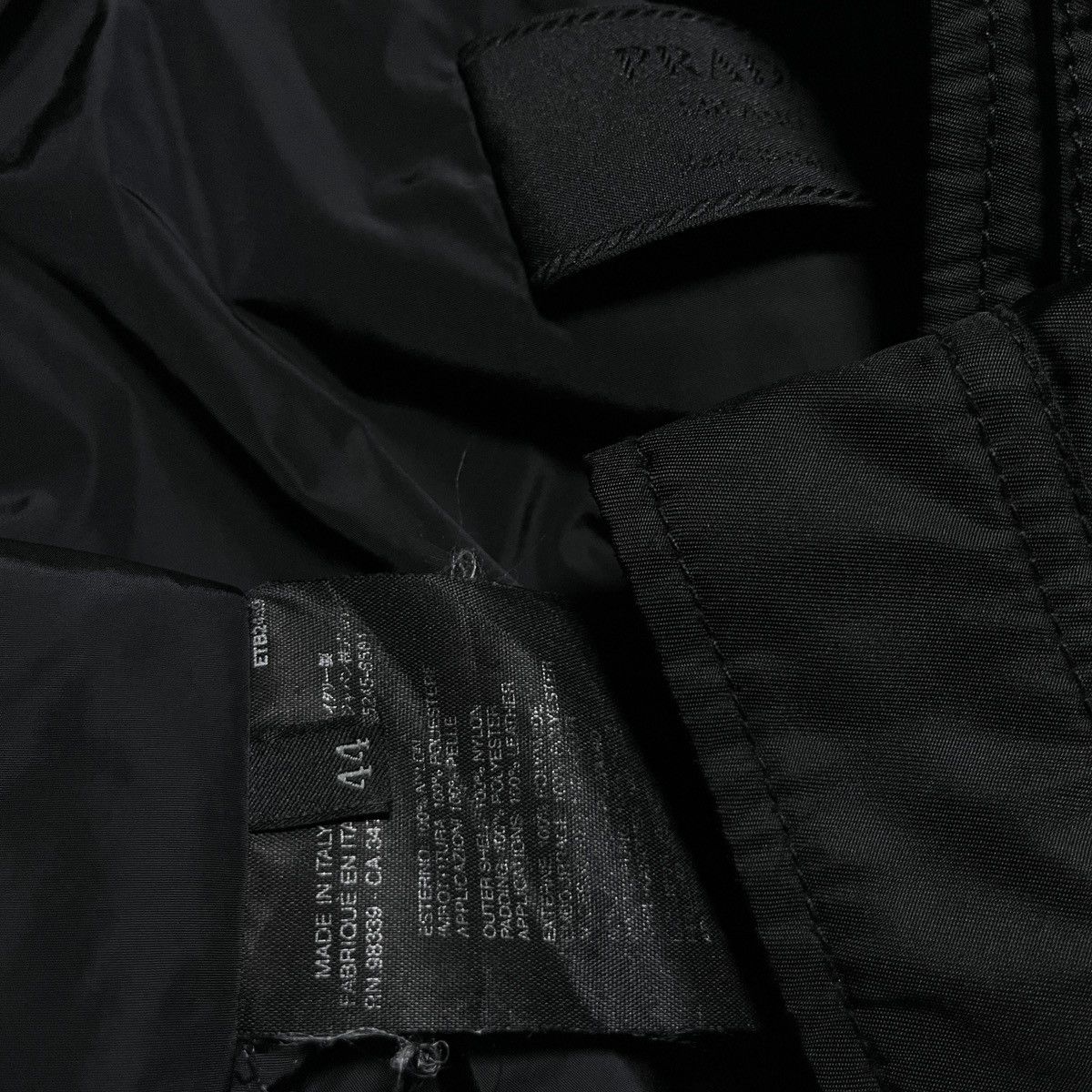 Prada Prada Black Nylon Leather Biker Jacket Size US S / EU 44-46 / 1 - 8 Thumbnail