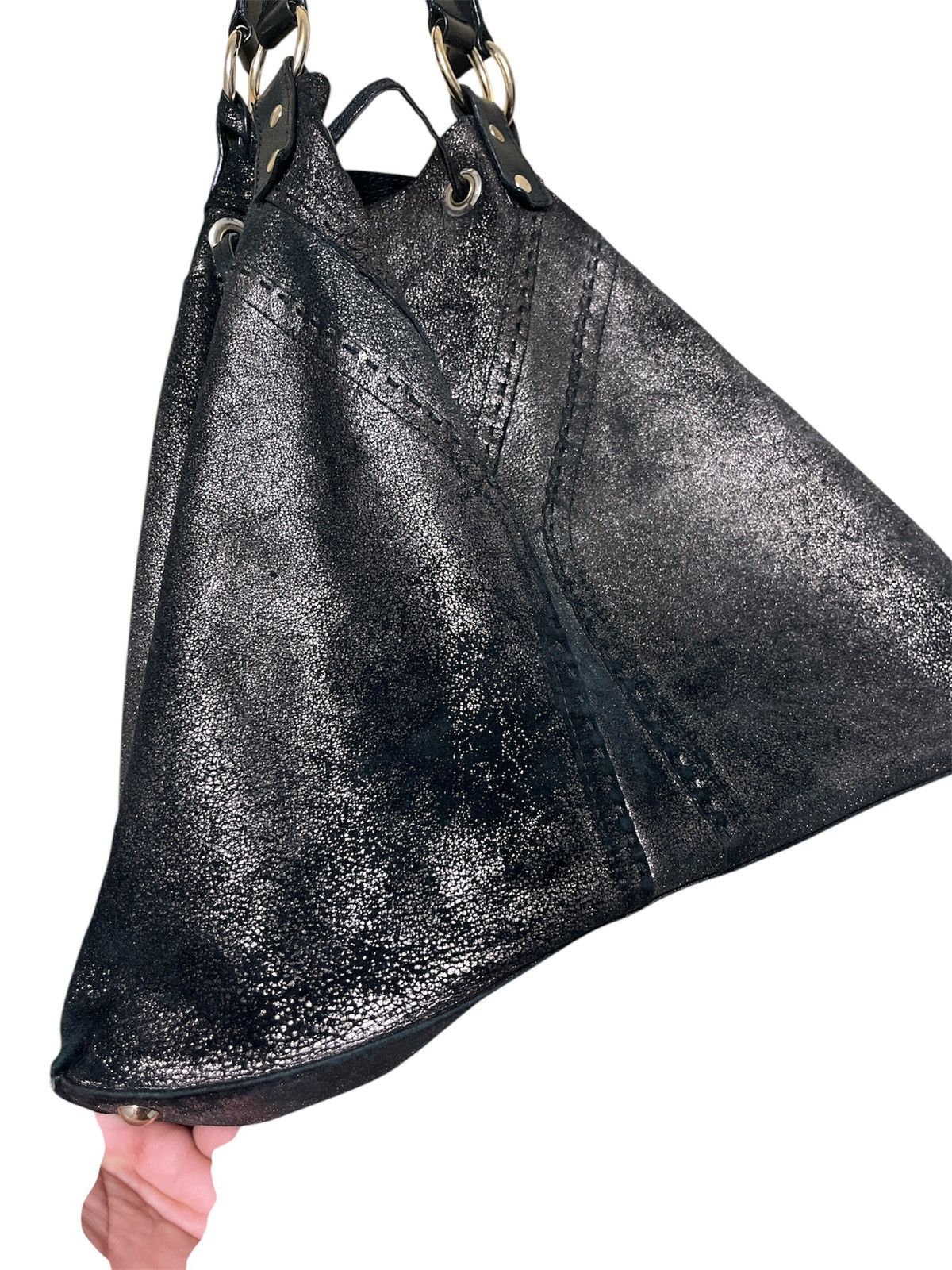 Yves Saint Laurent Calfskin Reversible Double Sac Y Tote Black Gold Size ONE SIZE - 7 Thumbnail